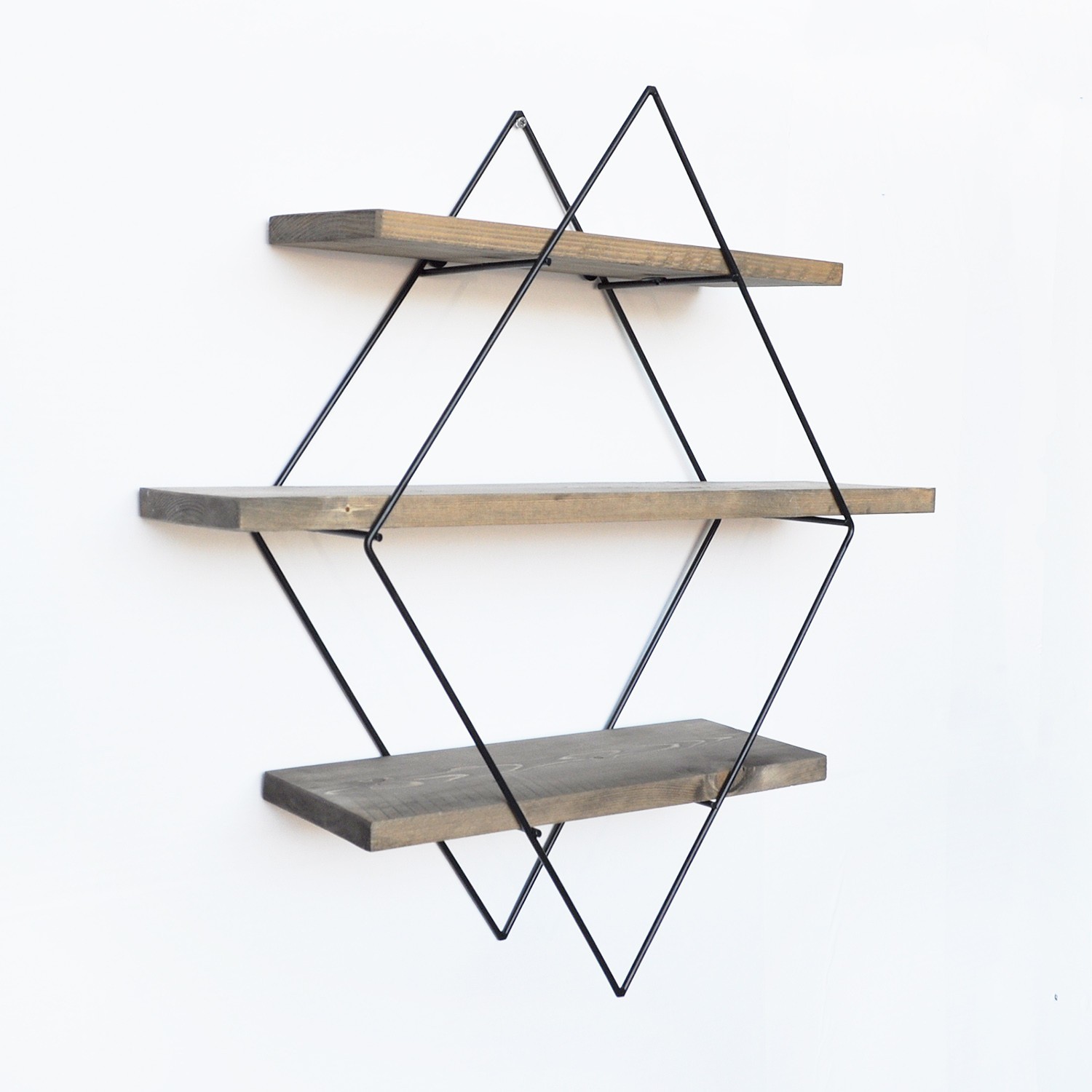 Wr007 Wooden veneer shelf Black