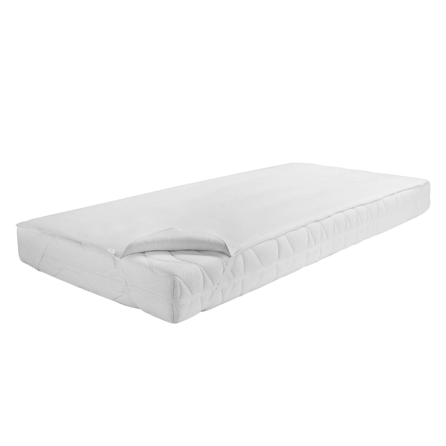 Twisted Yarn Calmuc Mattress Topper Cotton White 80x200cm