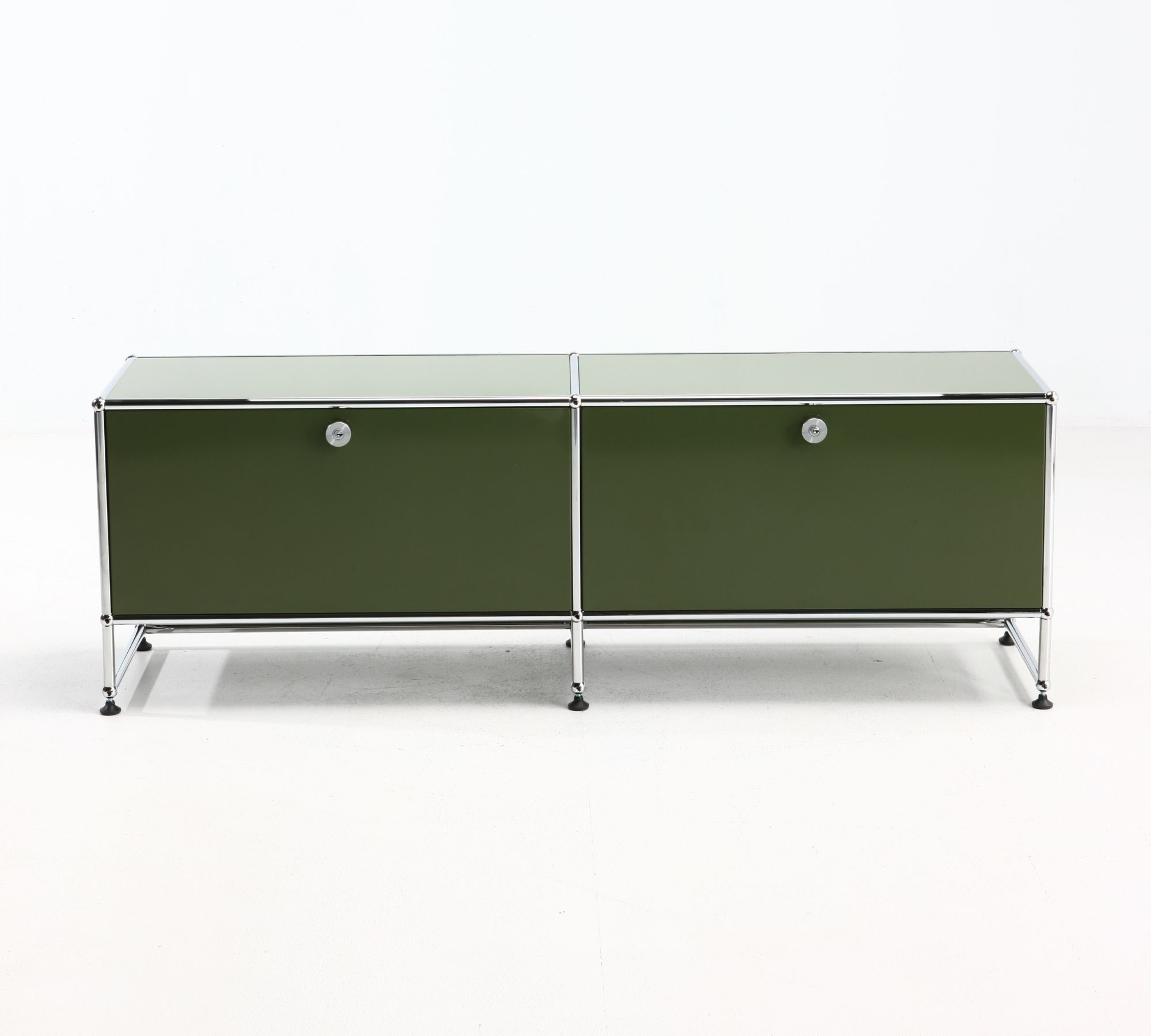 Lowboard 2x1 Mit 2 Schubladen Olivgrün 