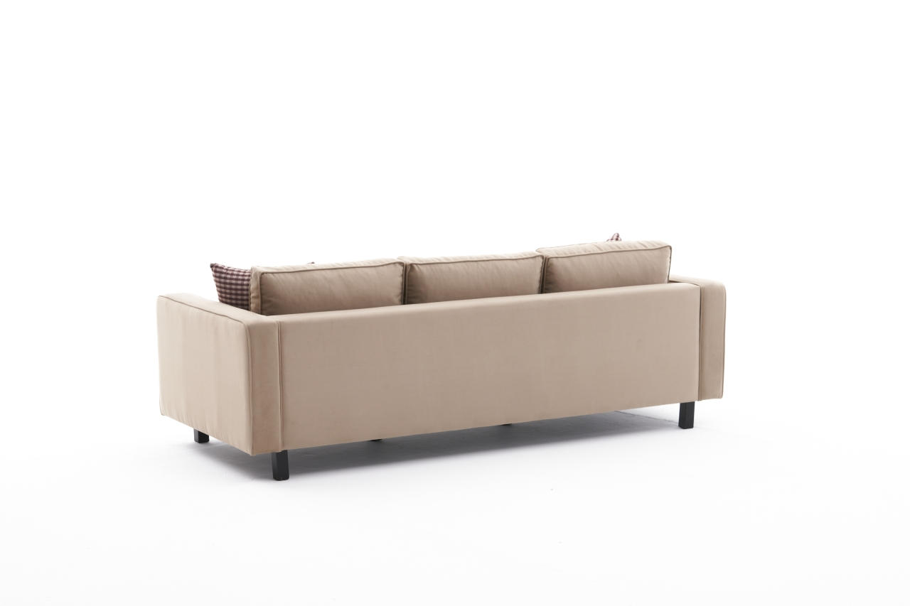 Kale Sofa 3-Sitzer Samt Creme