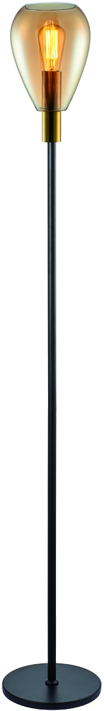 Lampada da terra vetro ambra