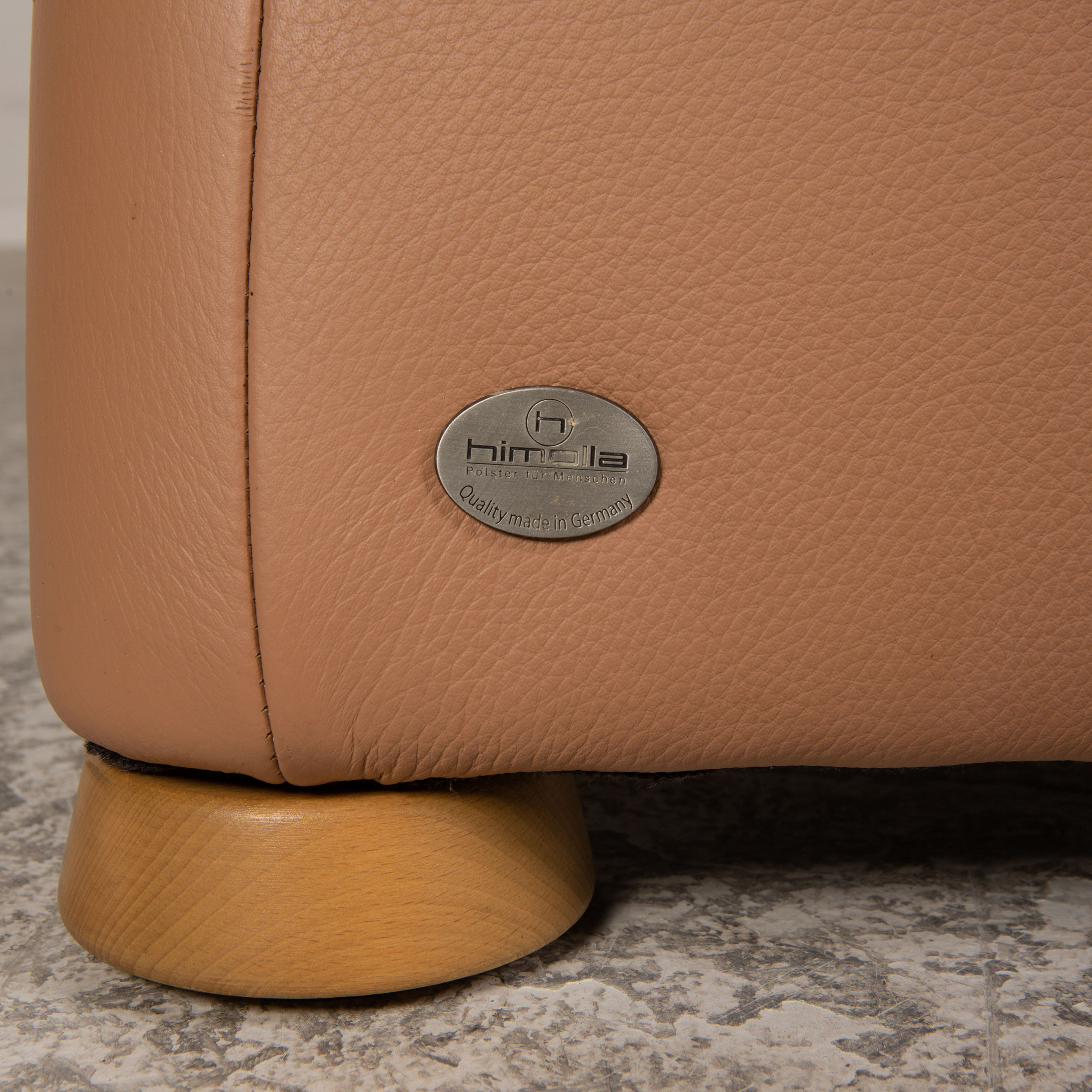 Sofa 4-Sitzer Leder Beige