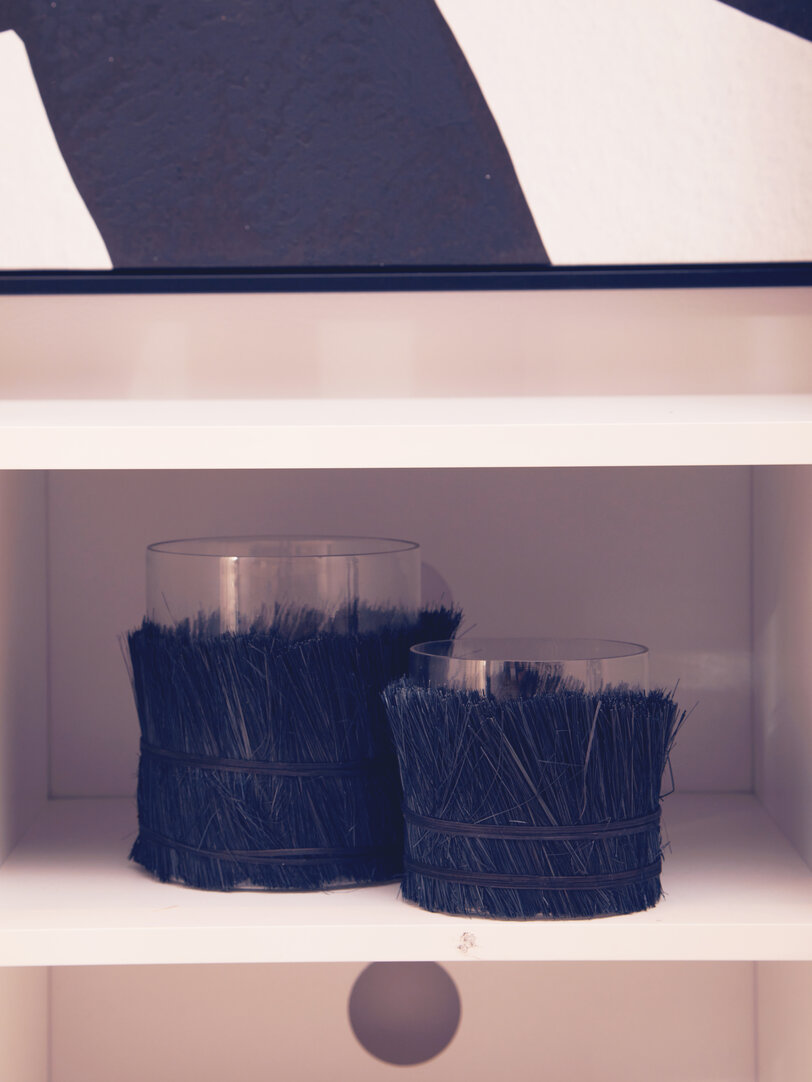 Kuta Kerzenhalter / Vase Groß Schwarz
