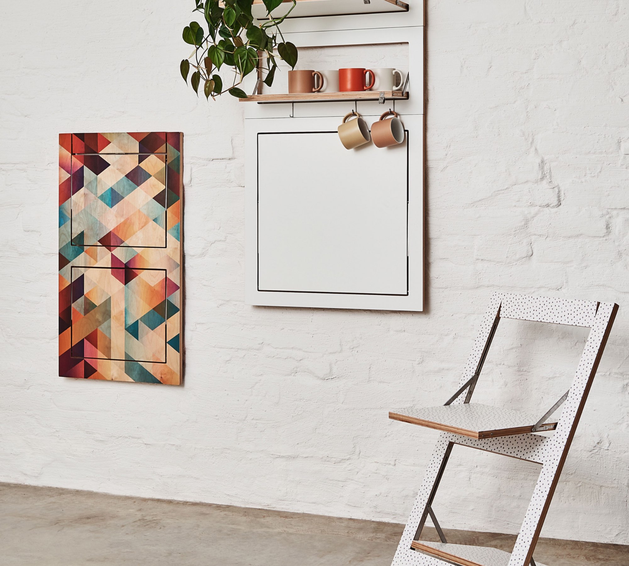 Fläpps Klappstuhl Criss Cross Grau auf Natur