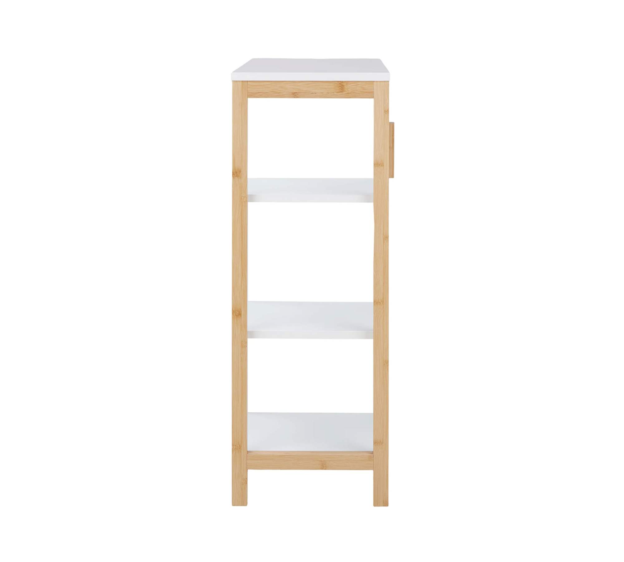 Badschrank Bambus Natur Weiß