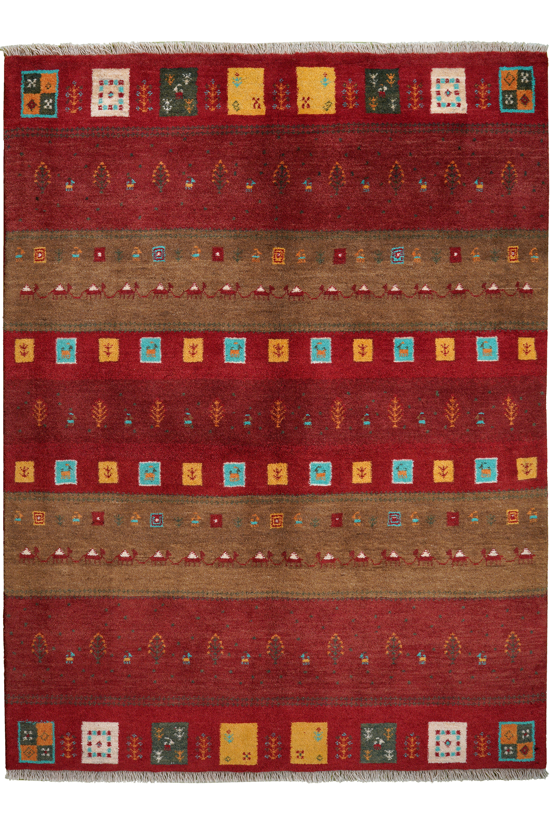 Rizbaf Gabbeh Rug Wool Multicolored