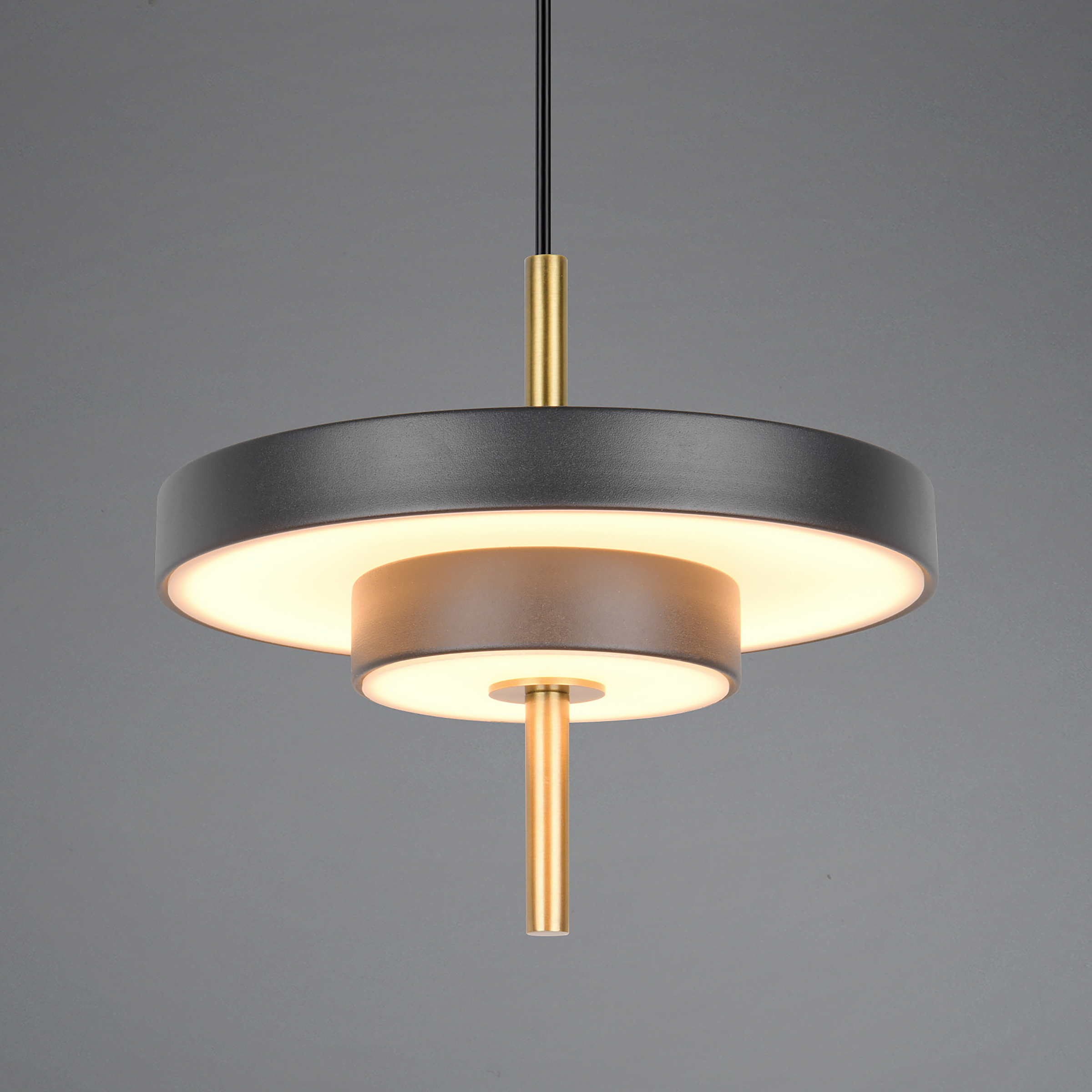 LED Pendant Light Keaton 1-Light Polycarbonate Iron Black 20 cm