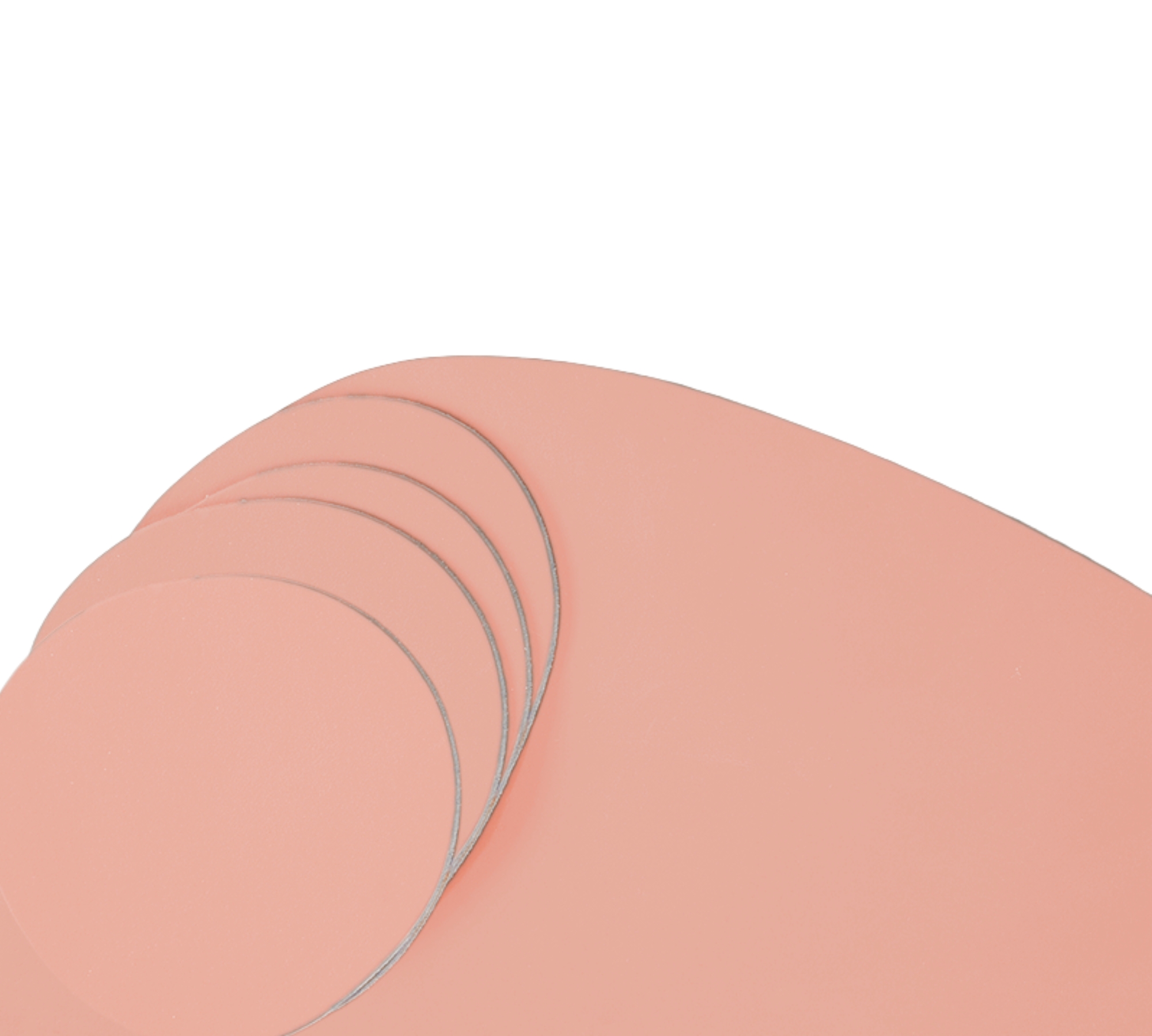 Stone Tischset + 4x Untersetzer 100% Recyceltes Leder Rosa