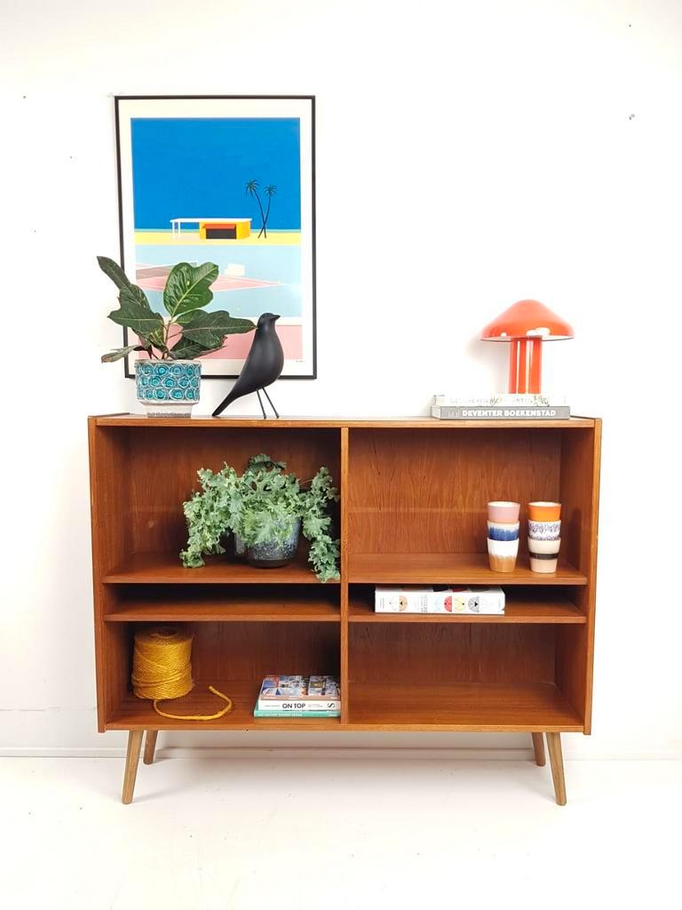 Vintage Bücherregal Holz Braun