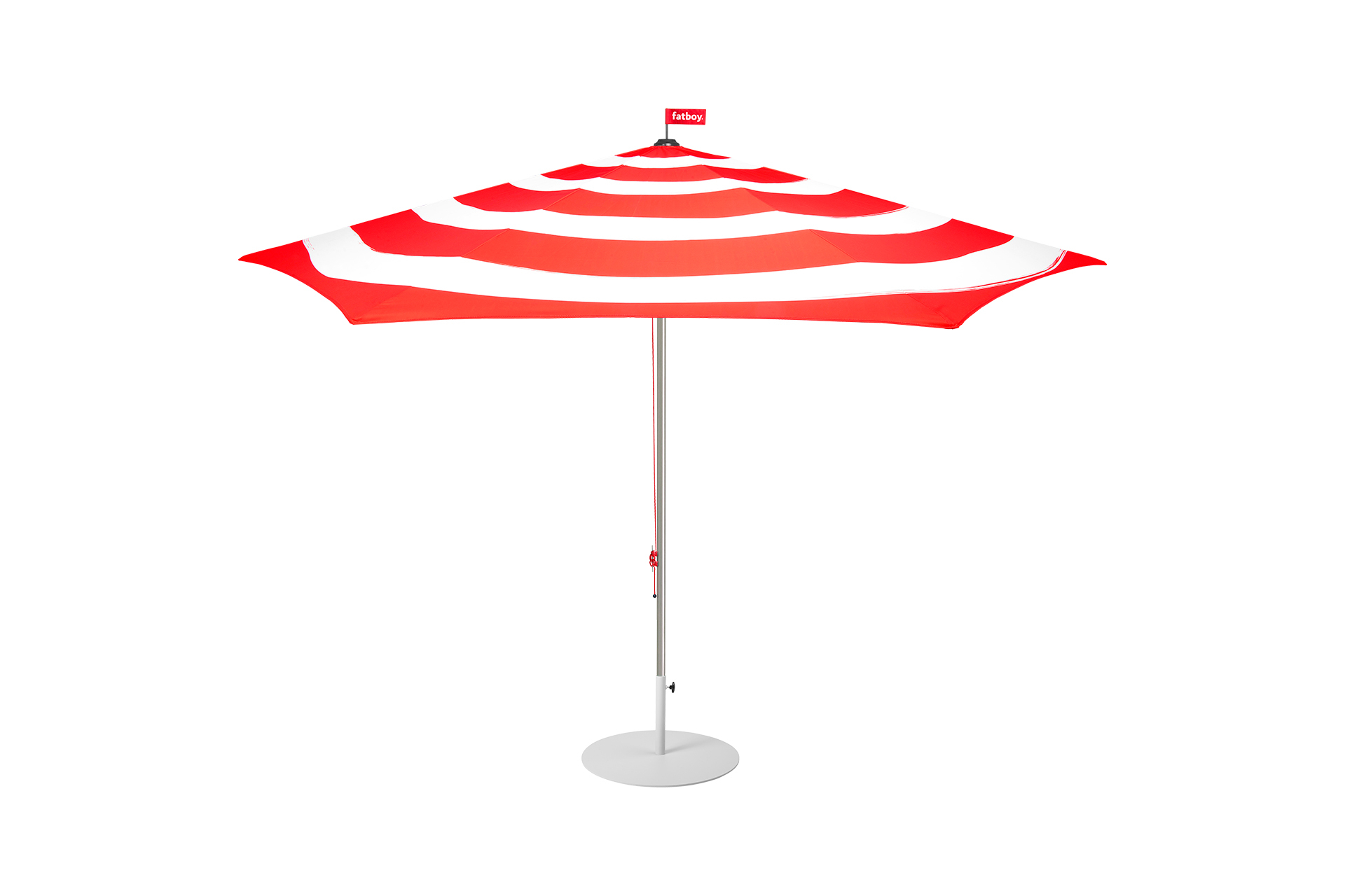Stripesol Sonnenschirm mit Sockel Rot