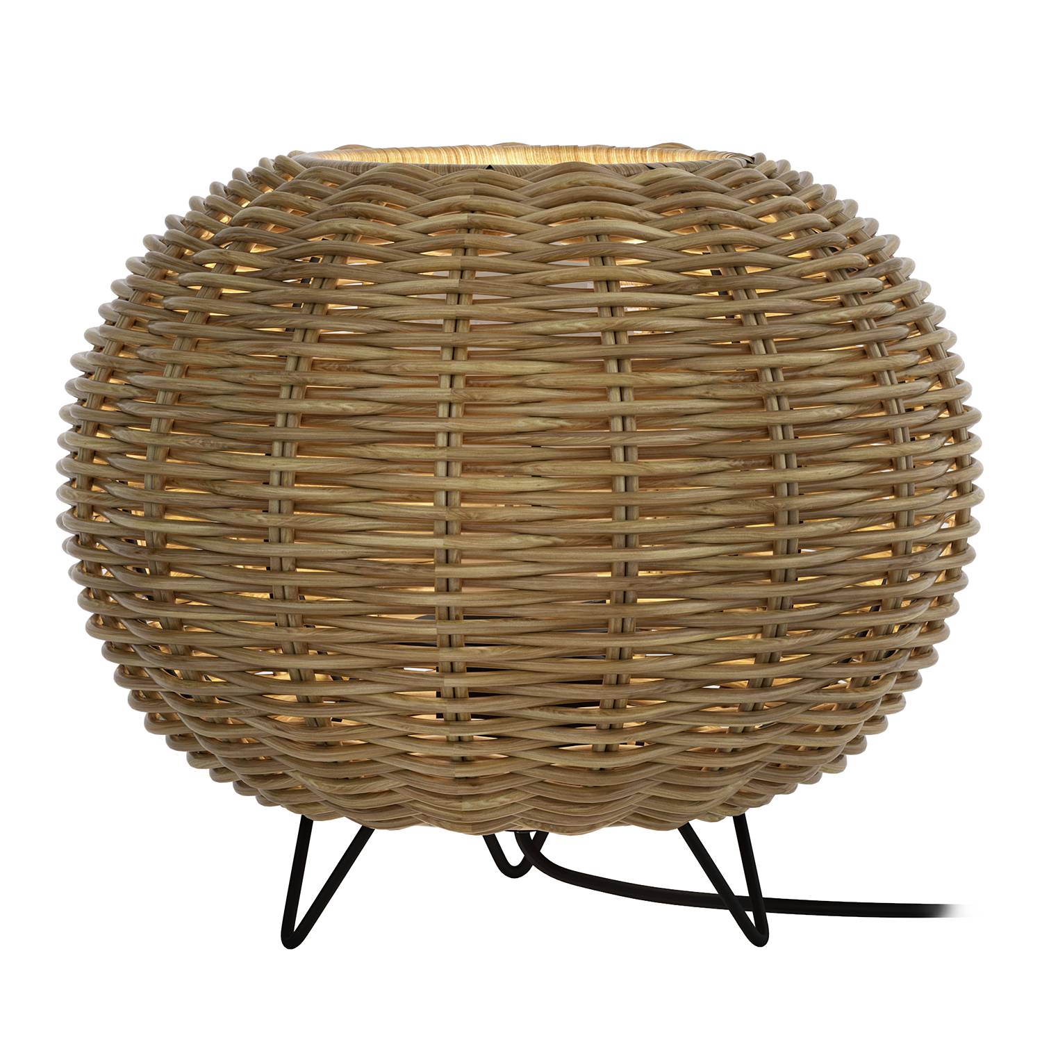 Tischleuchte Rauma I Rattan Braun