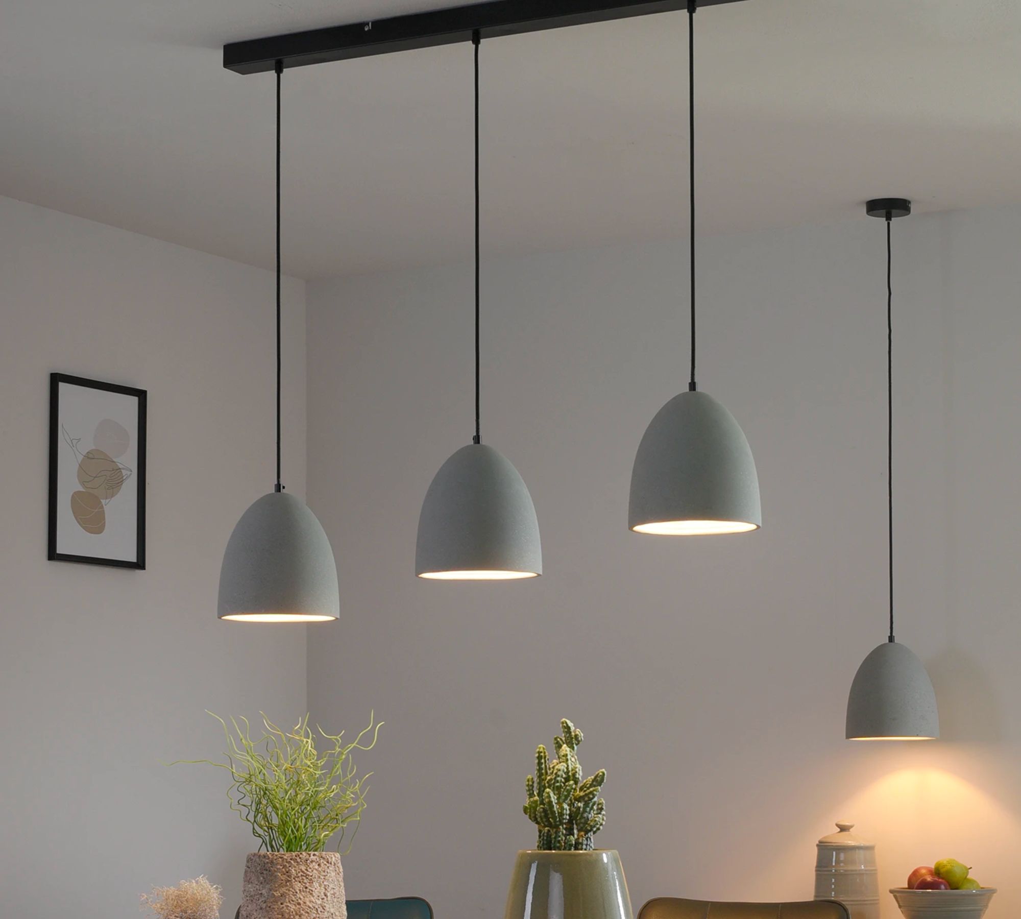 Pendelleuchte 1-flammig Beton Metall