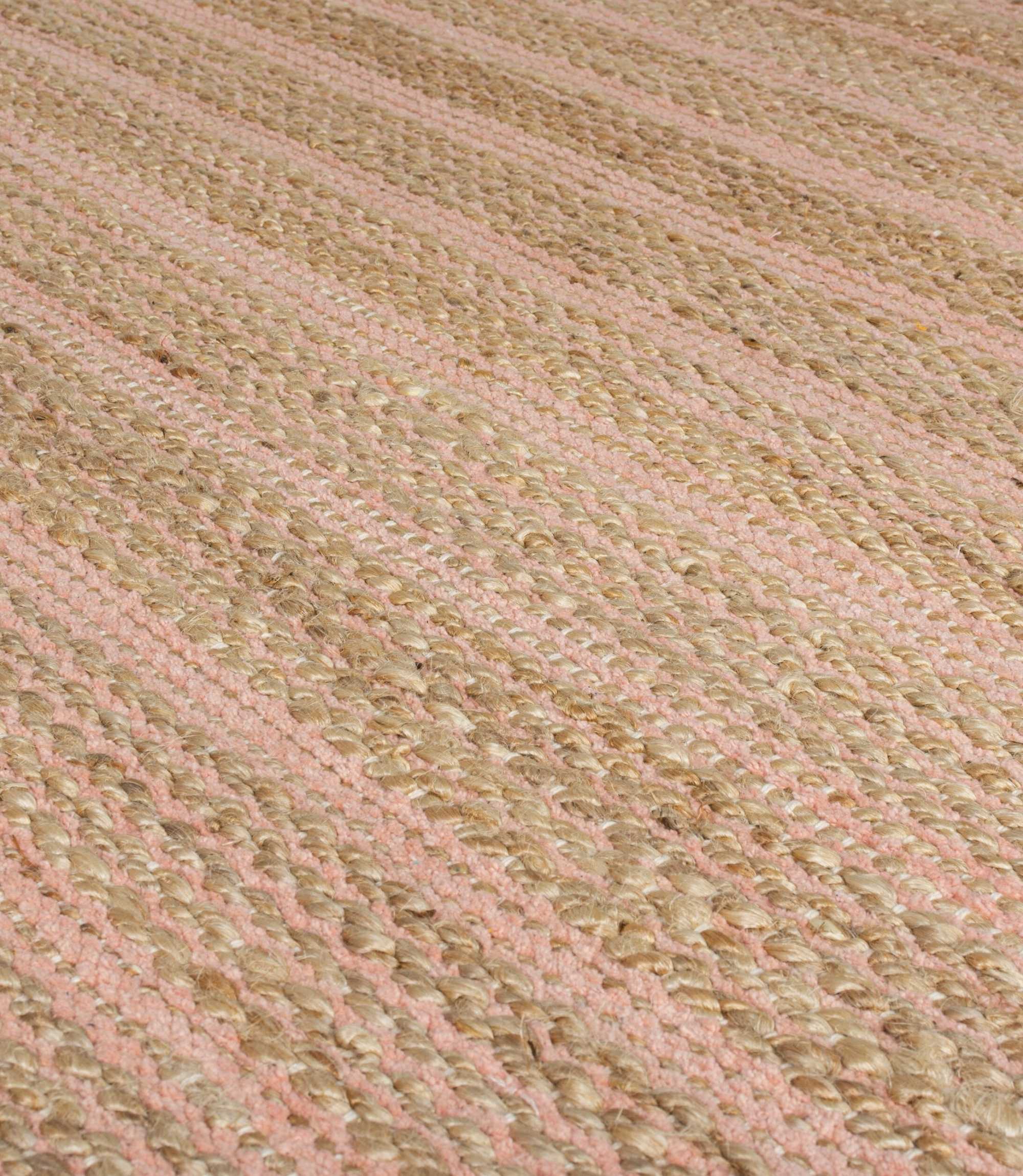 Jute-Chenille-Teppich Equinox Handgewebt Blush 160x230