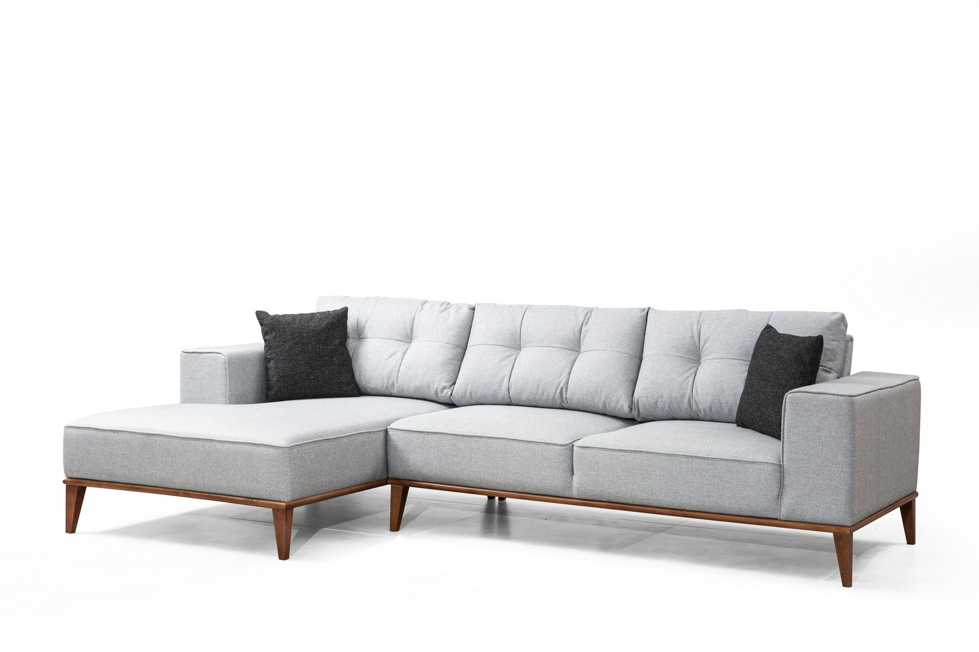 Montana Ecksofa Links Grau