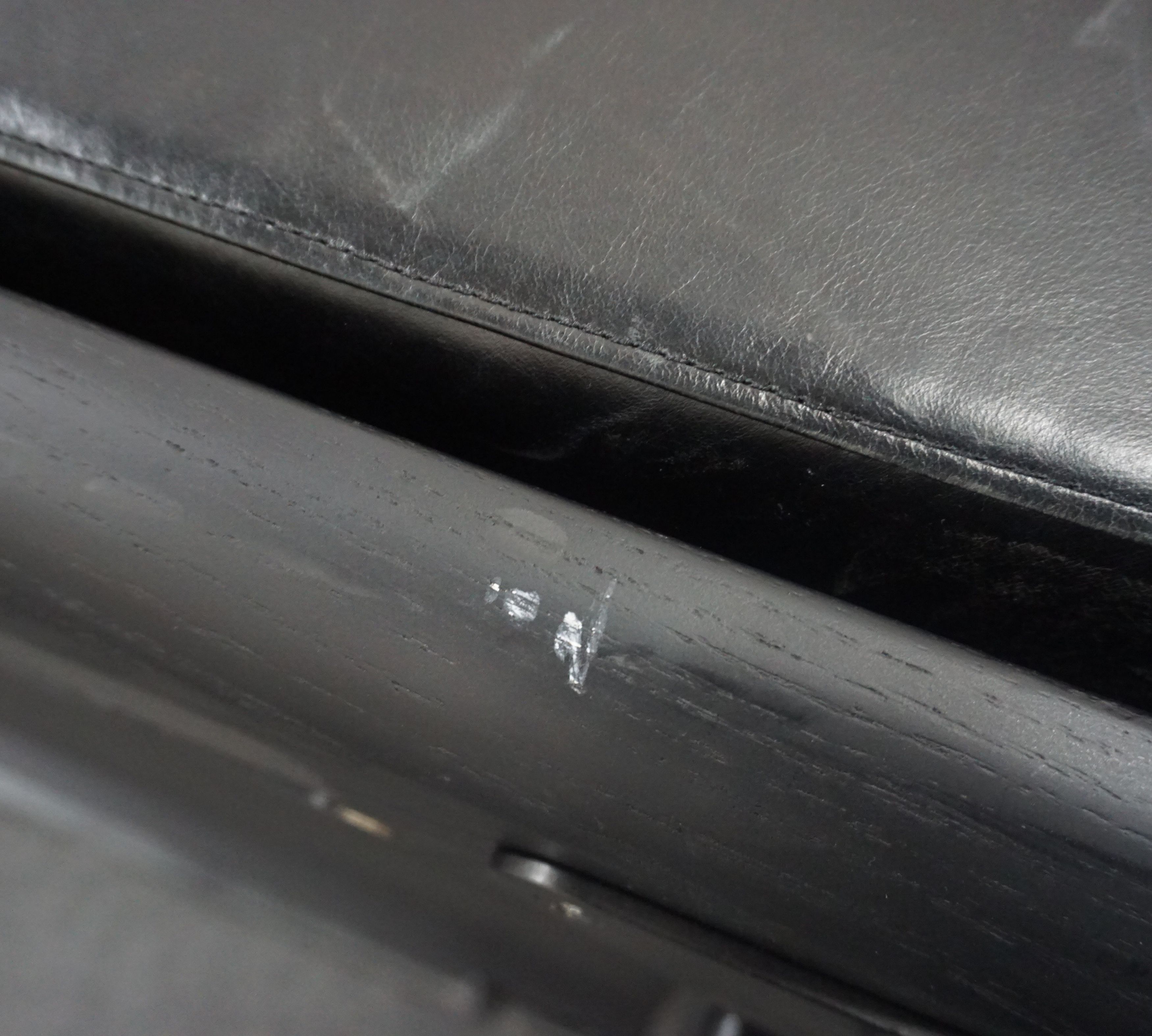 UTILITY 3-Sitzer Sofa Leder Schwarz