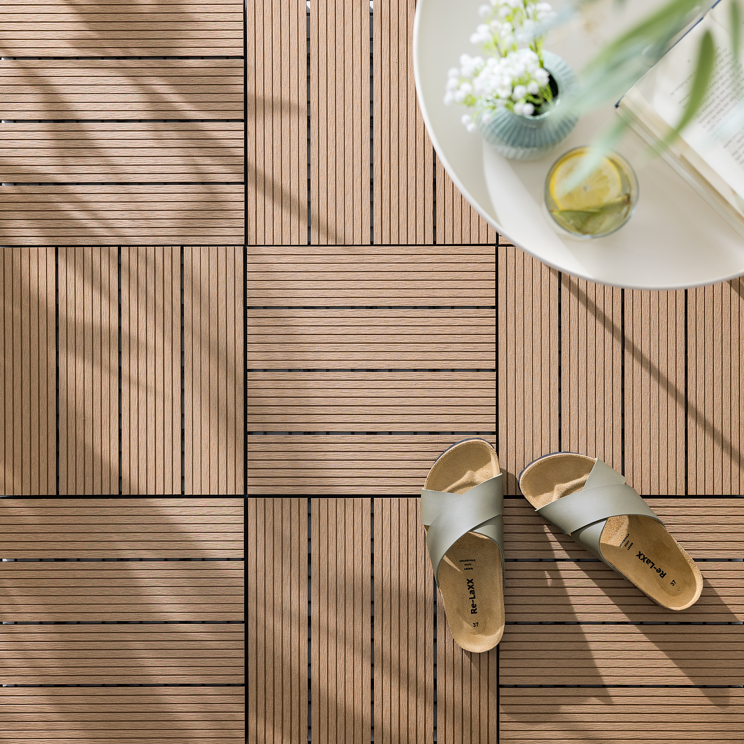 Svevo Typ A Terrassenfliese 22er-Set Braun