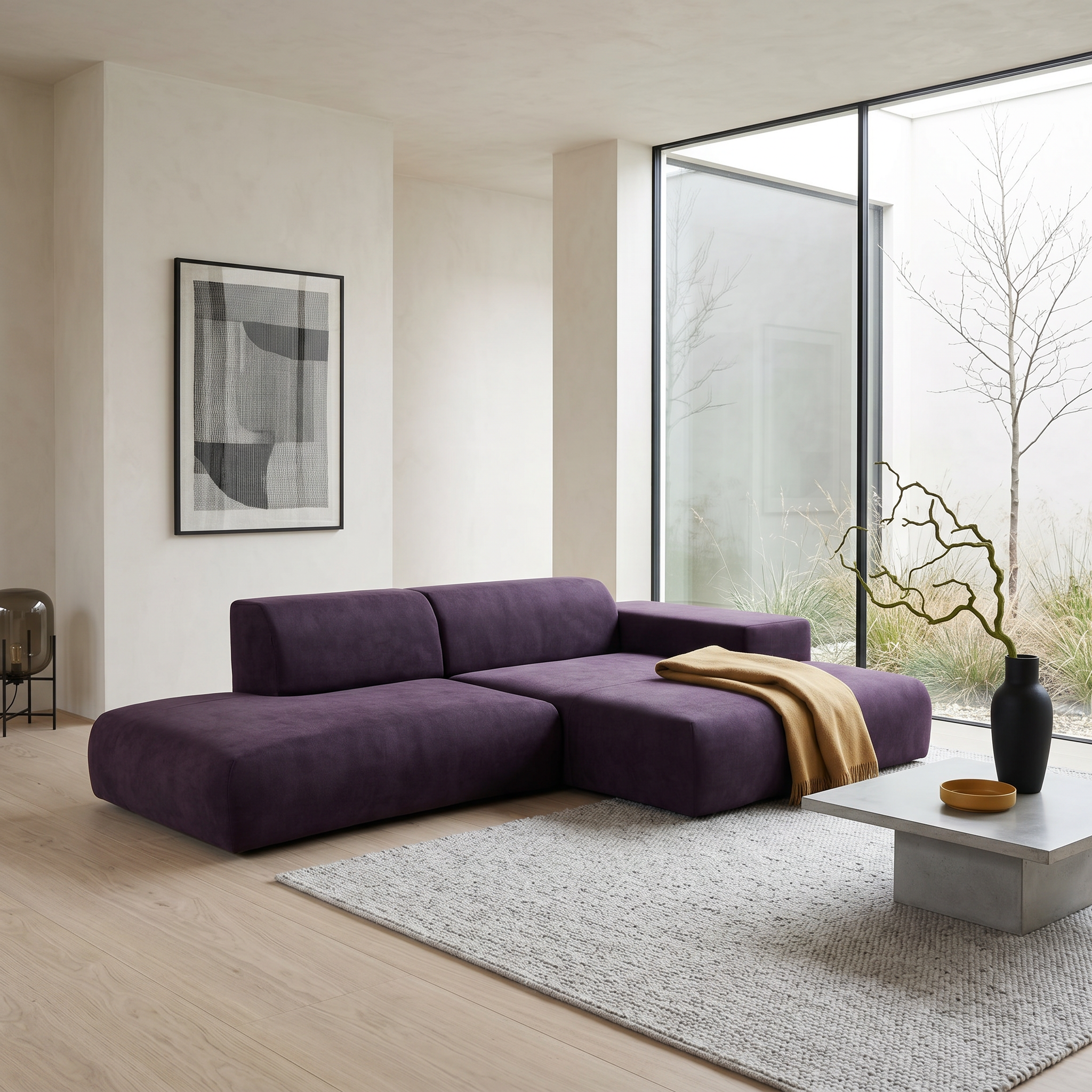 Pyllow Sofa Velvet Violet