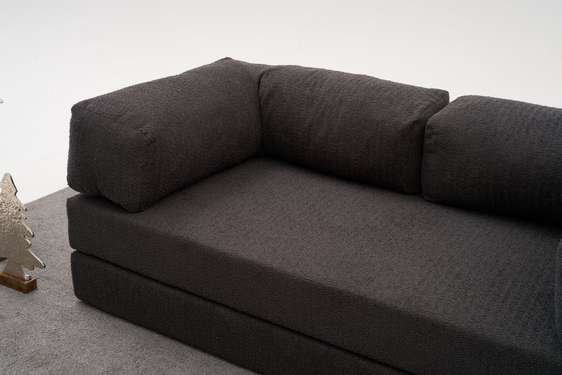 Comfort Schlafsofa Récamiere Rechts Anthrazit