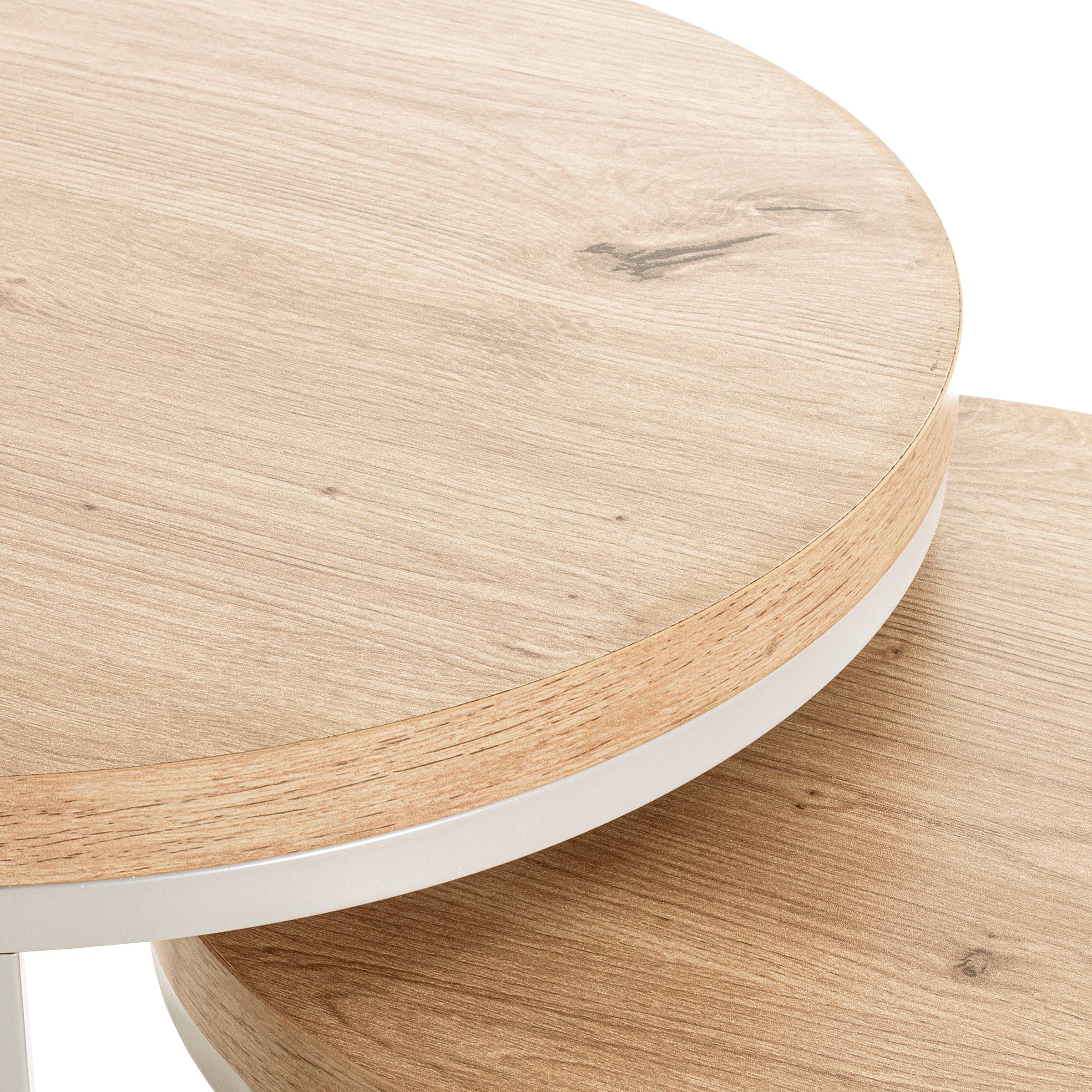 2x Levi Beistelltisch Lichtgrau