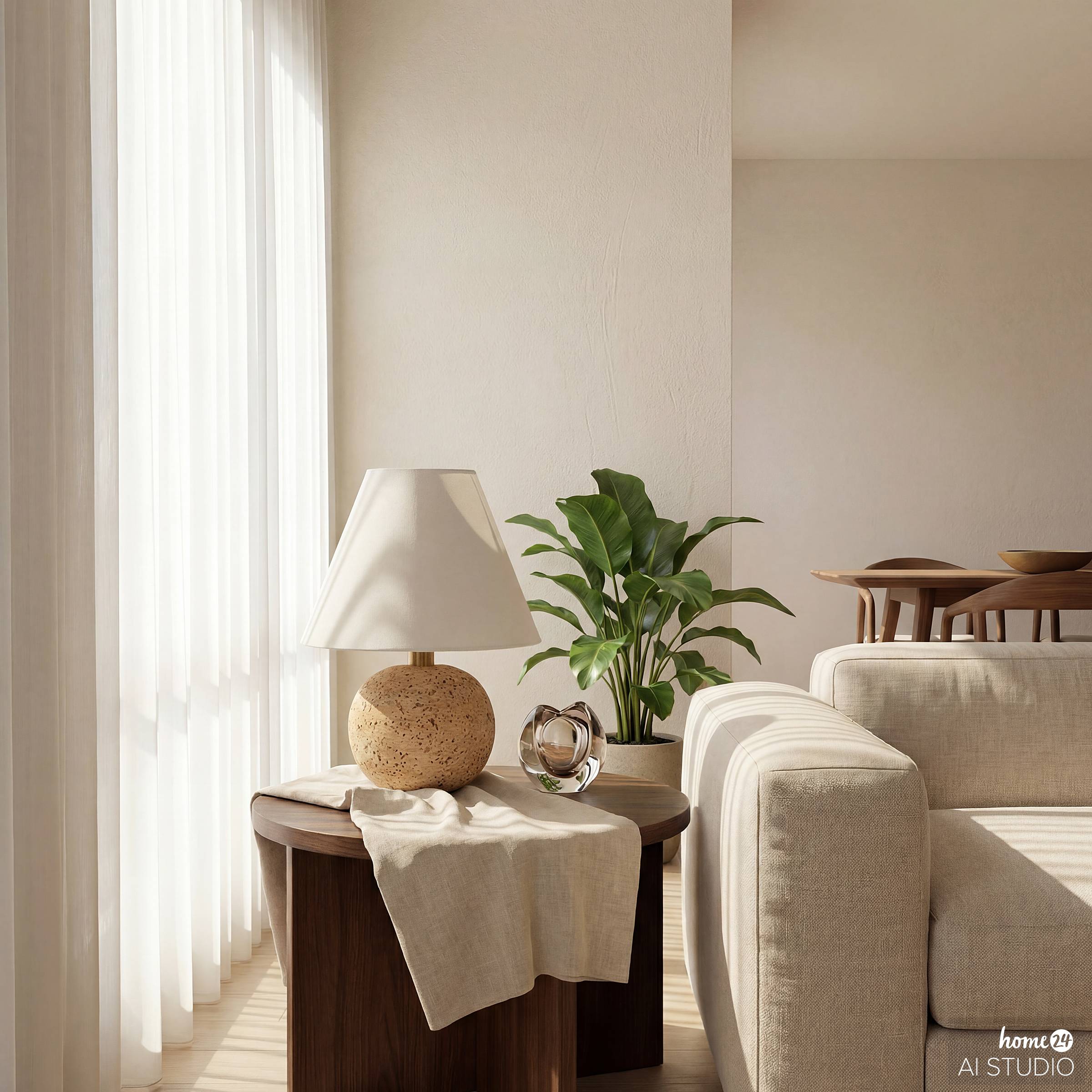 1-Light Hiloa Table Lamp Linen Concrete