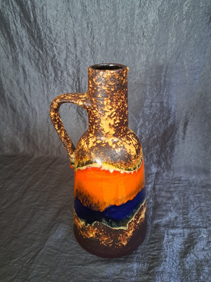 Vintage Vase Keramik Mehrfarbig