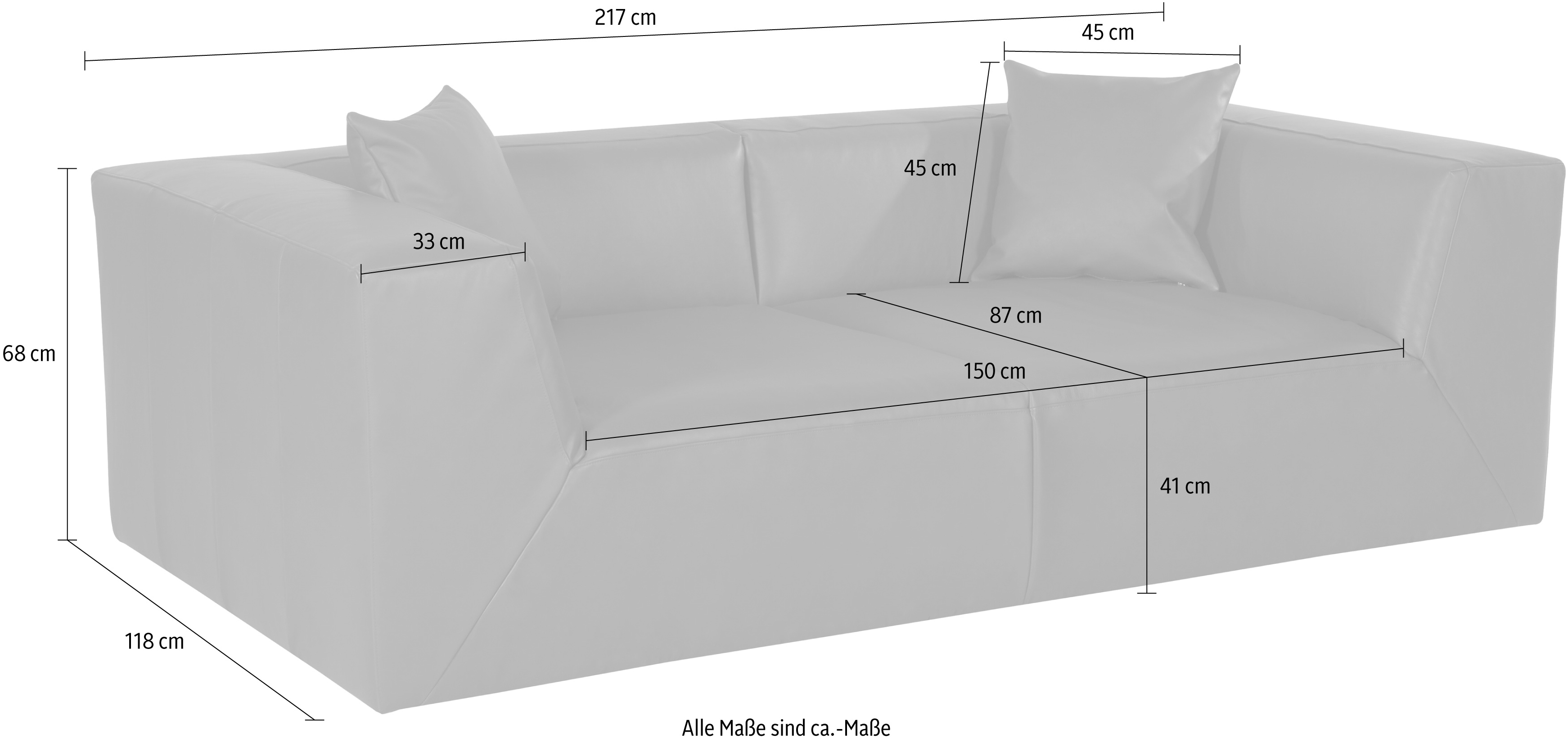 Sam Sofa 2-Sitzer Textil Dunkelgrau