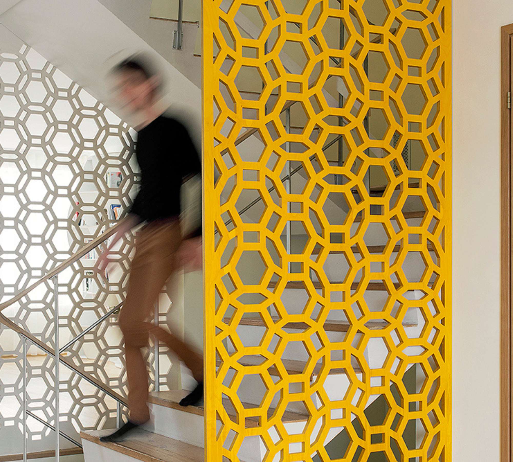 CELLS Raumteiler Holz Orange