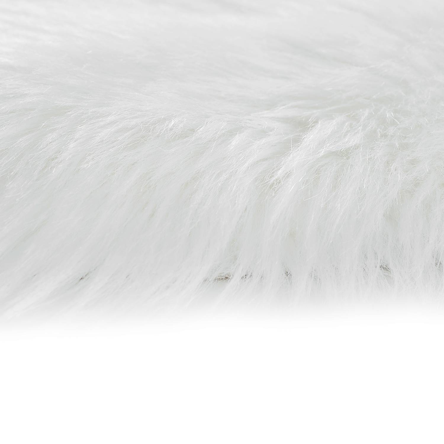 Fellteppich Ovium Acryl / Polyester Weiß