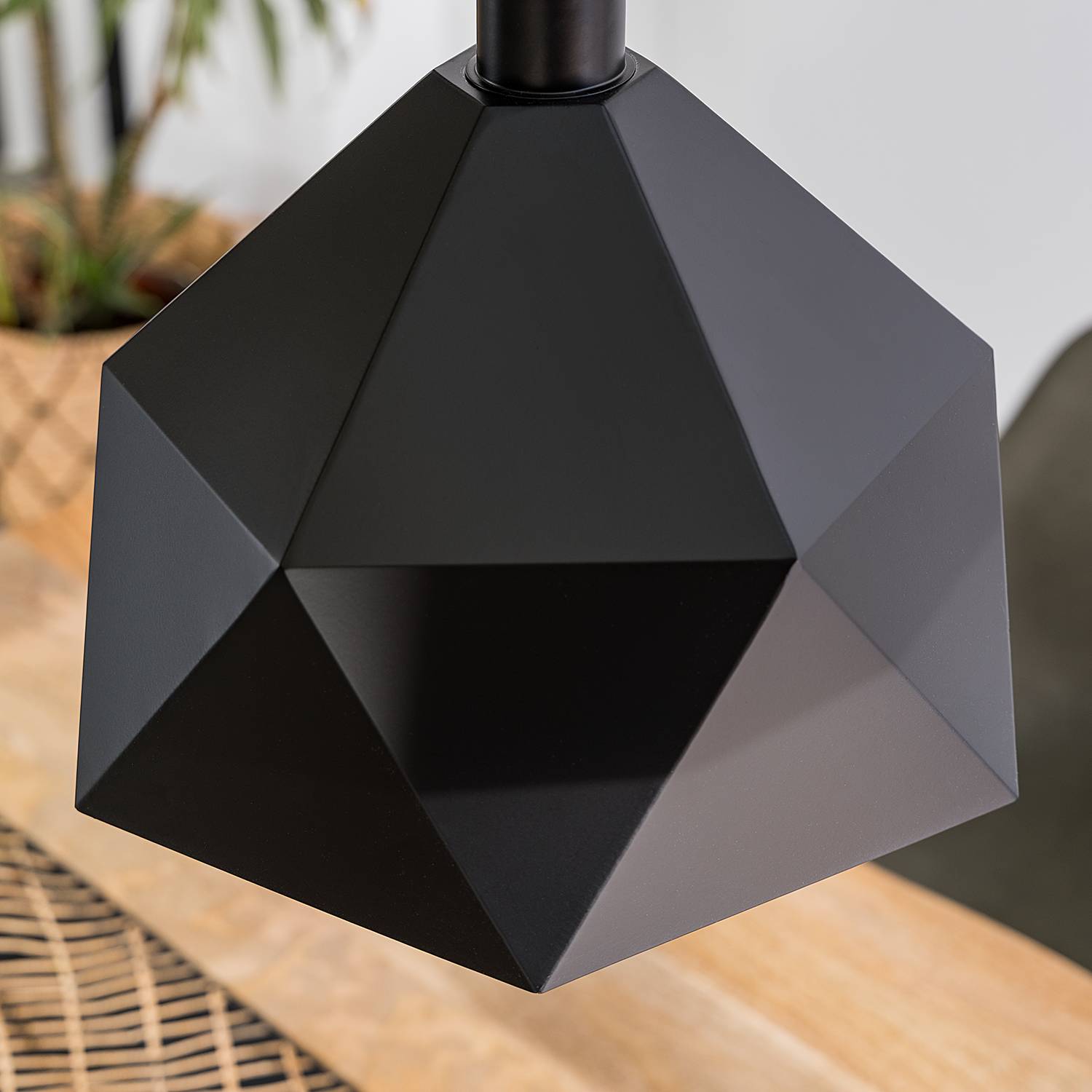 Pendant lamp Armour 1-bulb Black