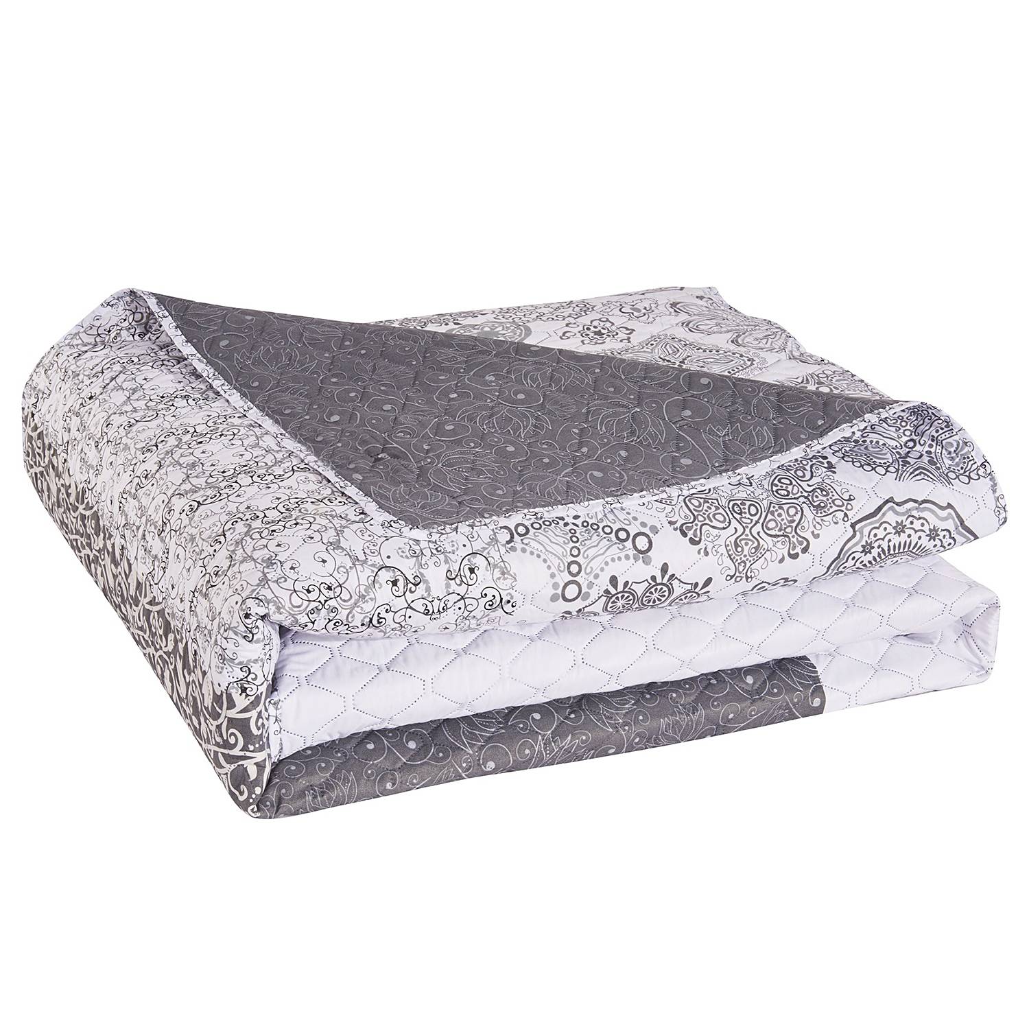 Ambra Tagesdecke Polyester Grau 220 x 240 cm