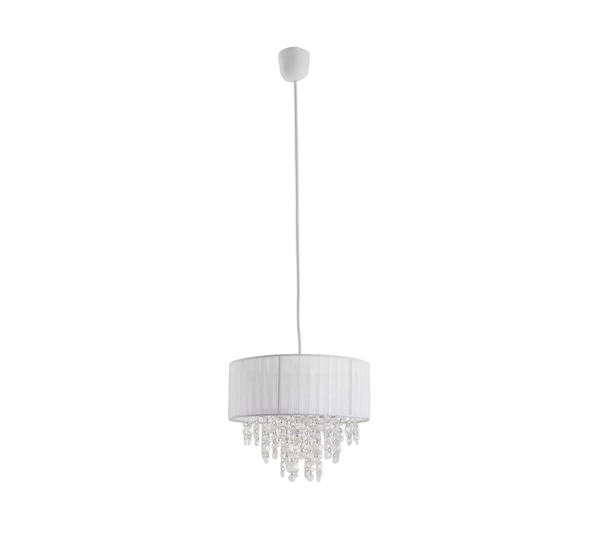 Pendant lamp 1-bulb textile plastic