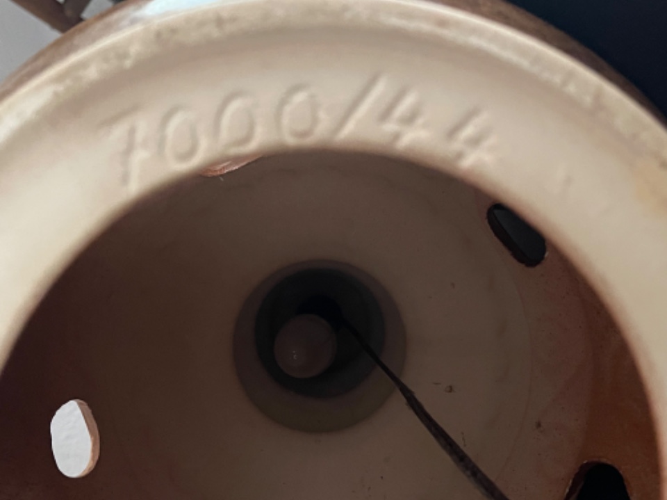 Vintage Tischlampe Keramik Braun 