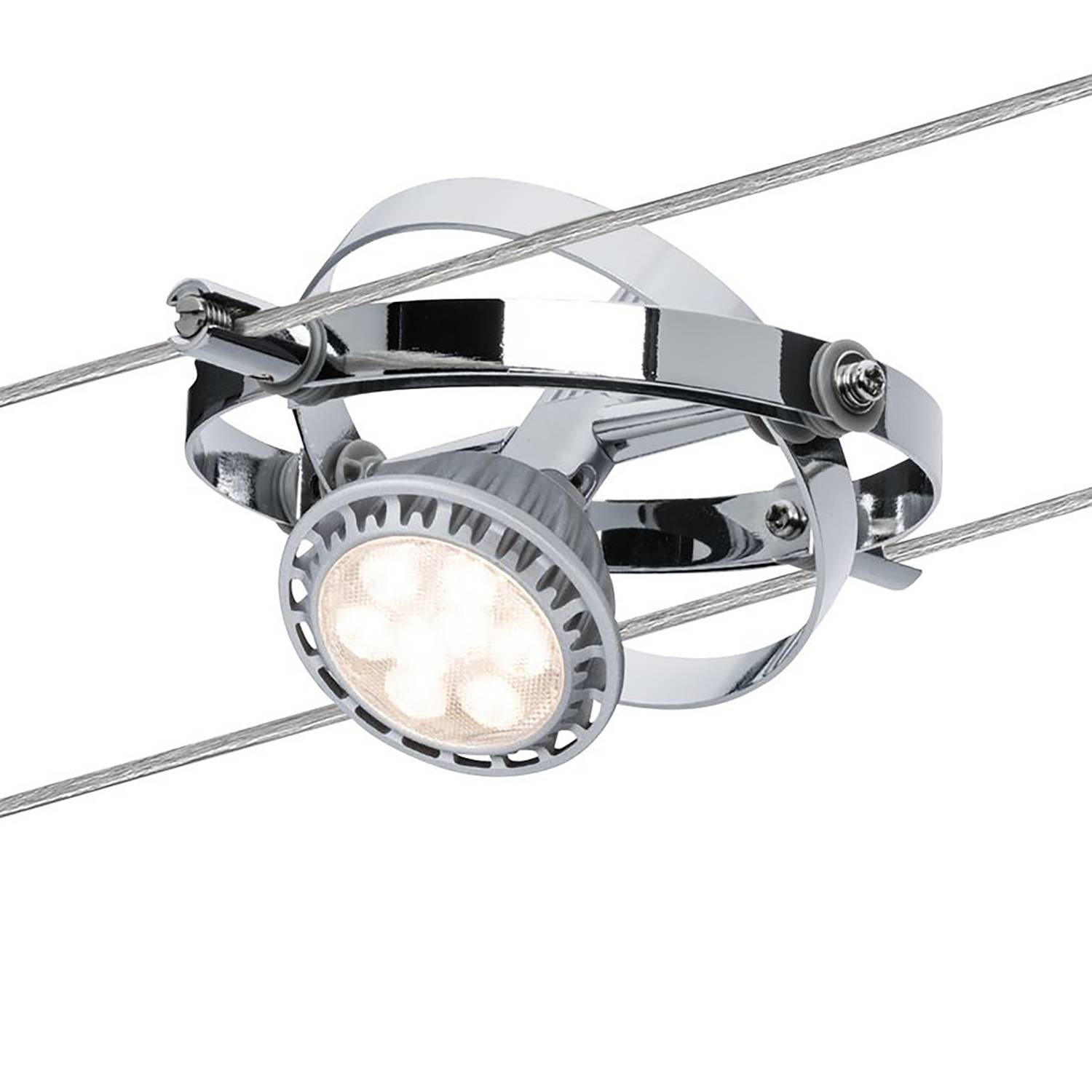 Seilsystem Cardan Kunststoff / Chrom 8-flammig