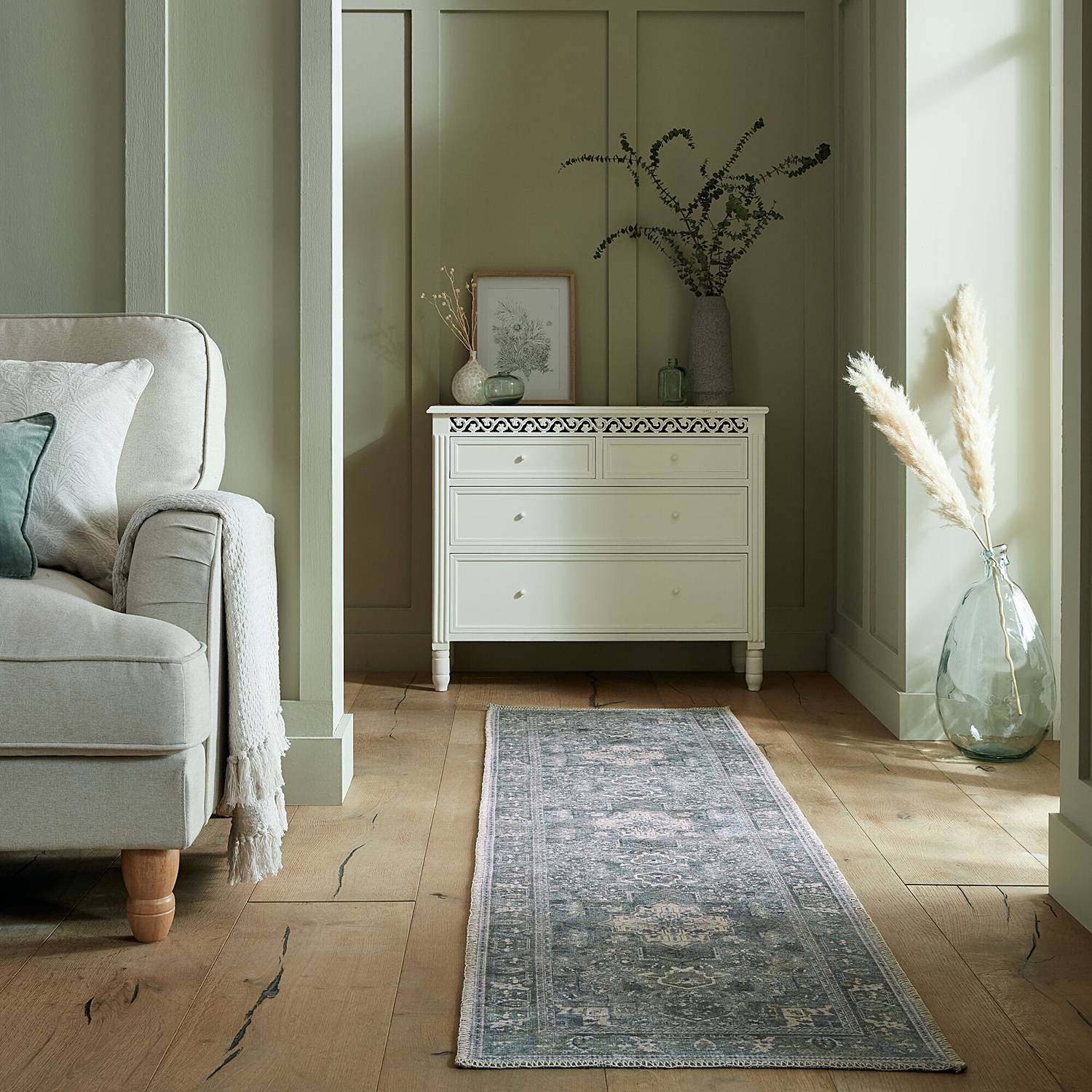 Windsor Traditional Läufer Mintgrün 60 x 230 cm