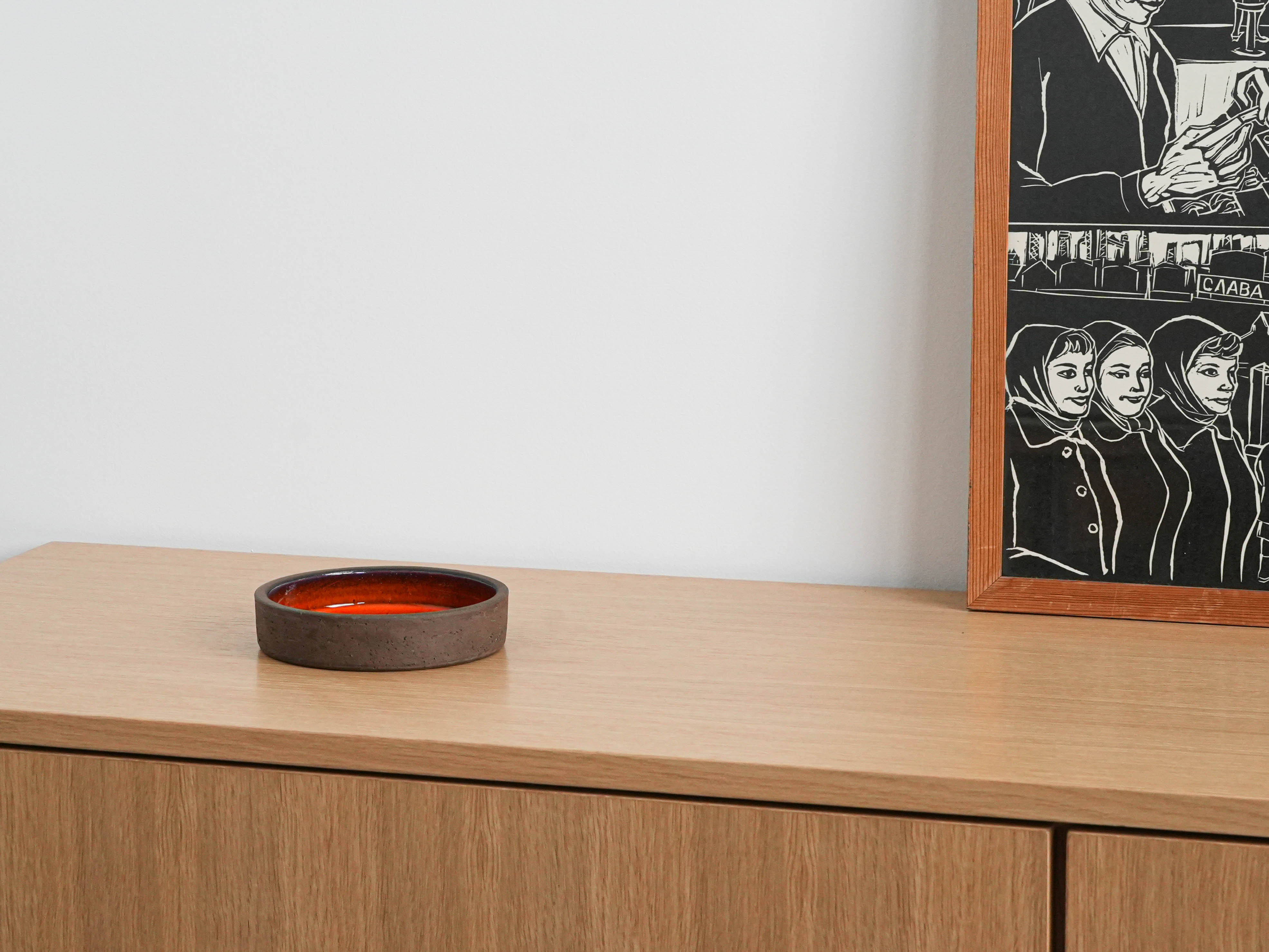 Ceramic bowl Red