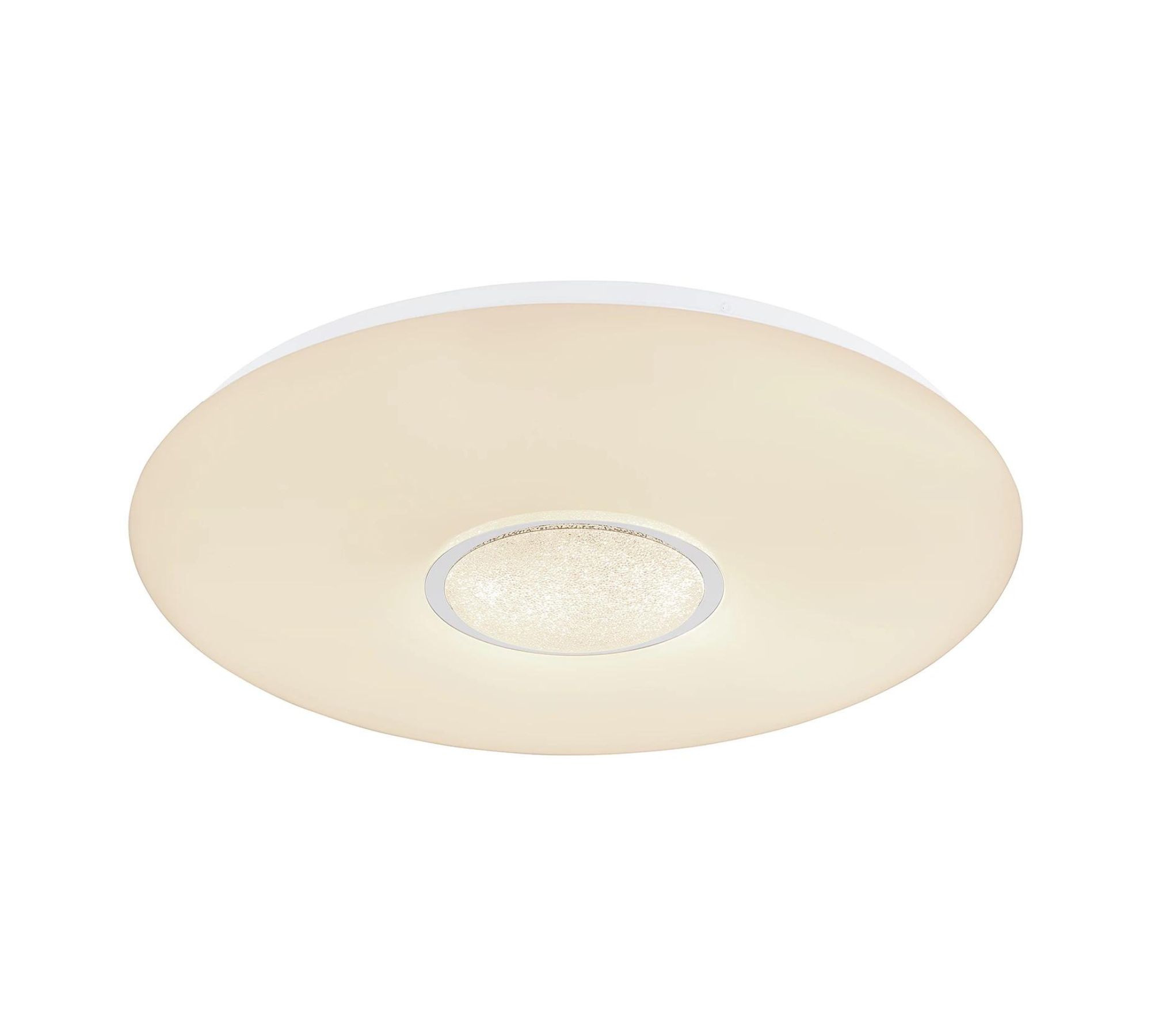 LED Deckenleuchte 1-flammig Glas Metall Weiß