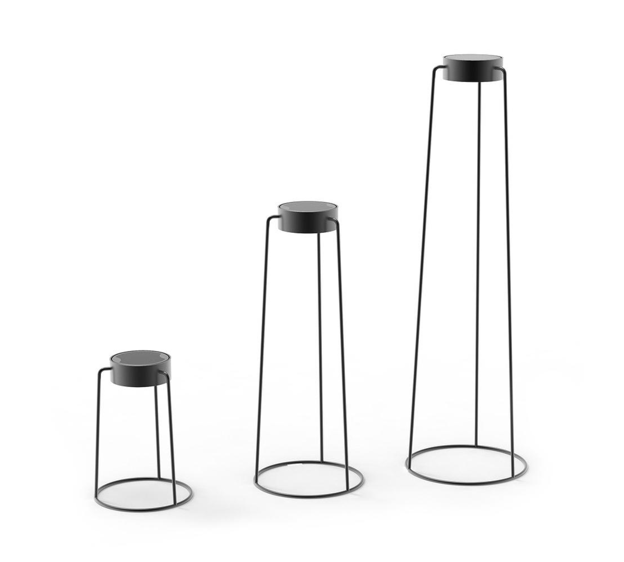 Moon Solar Stehleuchte Maxi Aluminium Anthrazit Ø 34cm