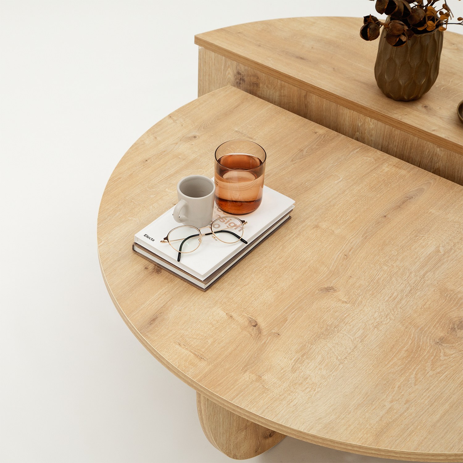 Podium Couchtisch Eichebraun
