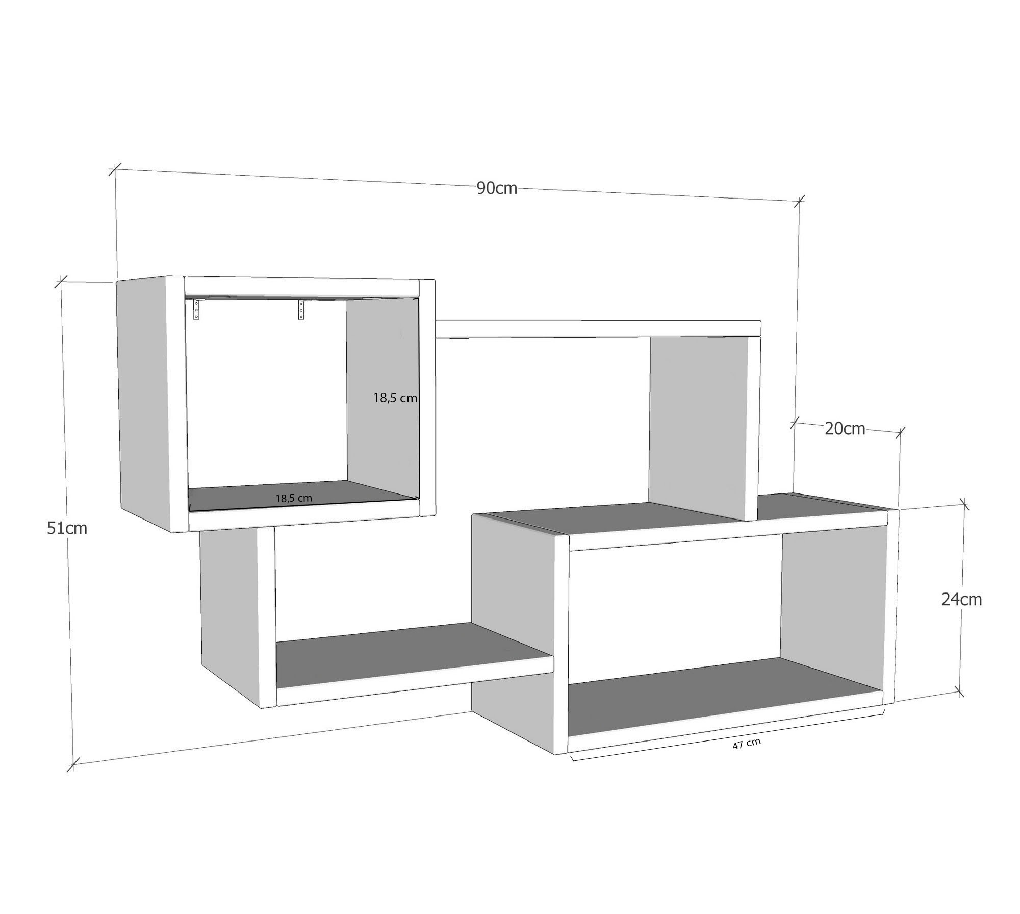 Ayder Wall Shelf Wood Veneer White