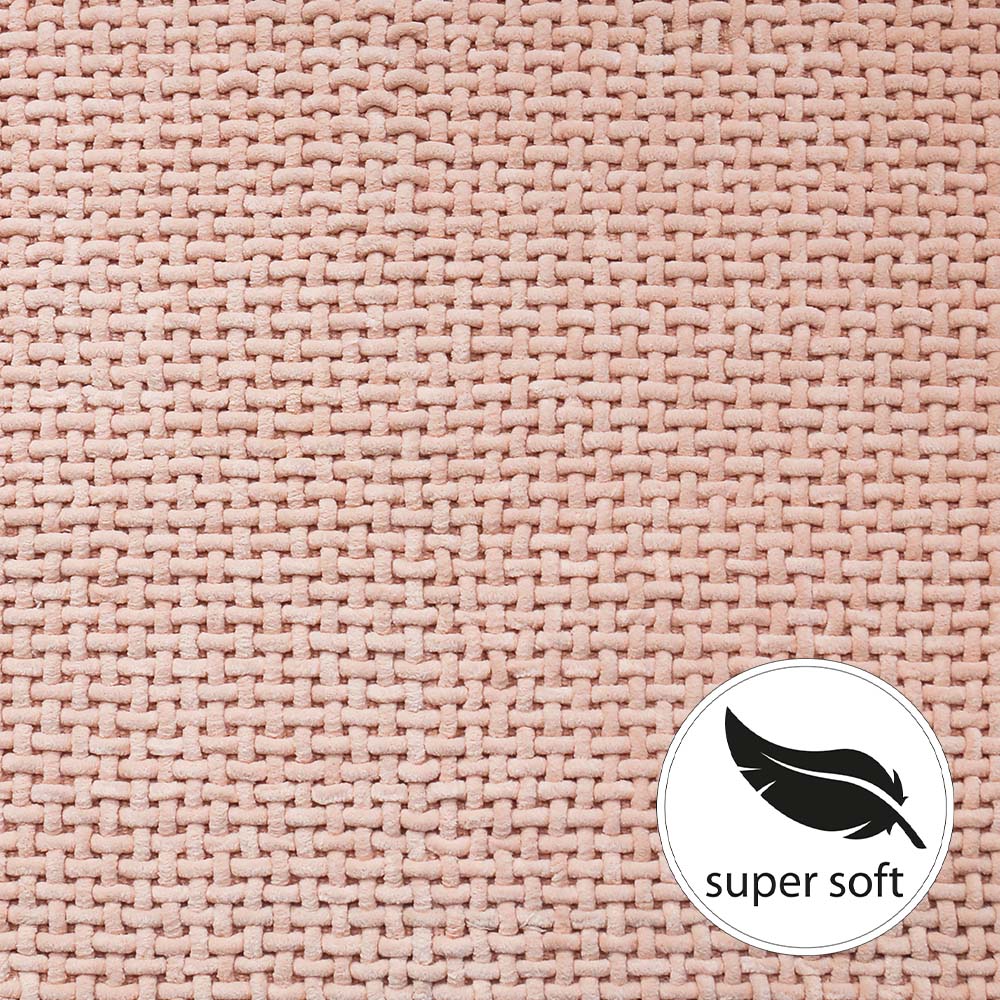 Gewebte Chenille Badematte Rose