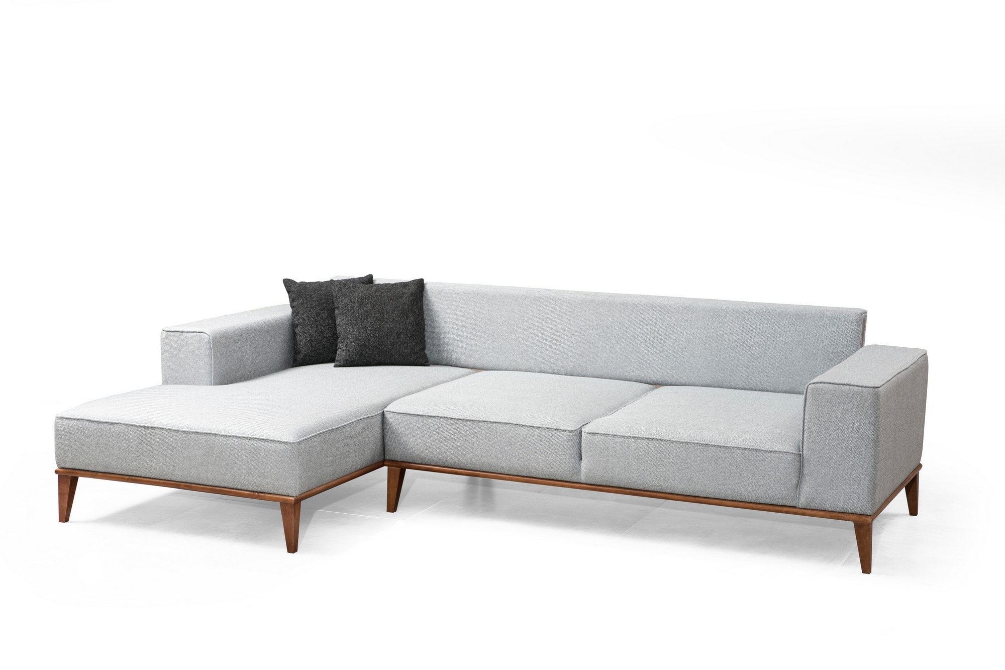 Montana Ecksofa Links Grau