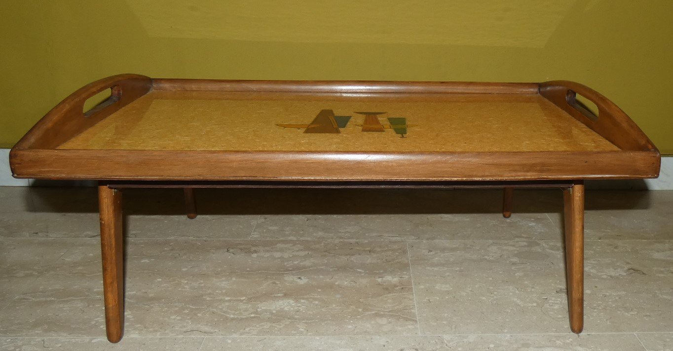 Couchtischtablett Art-déco Holz 1930er Jahre