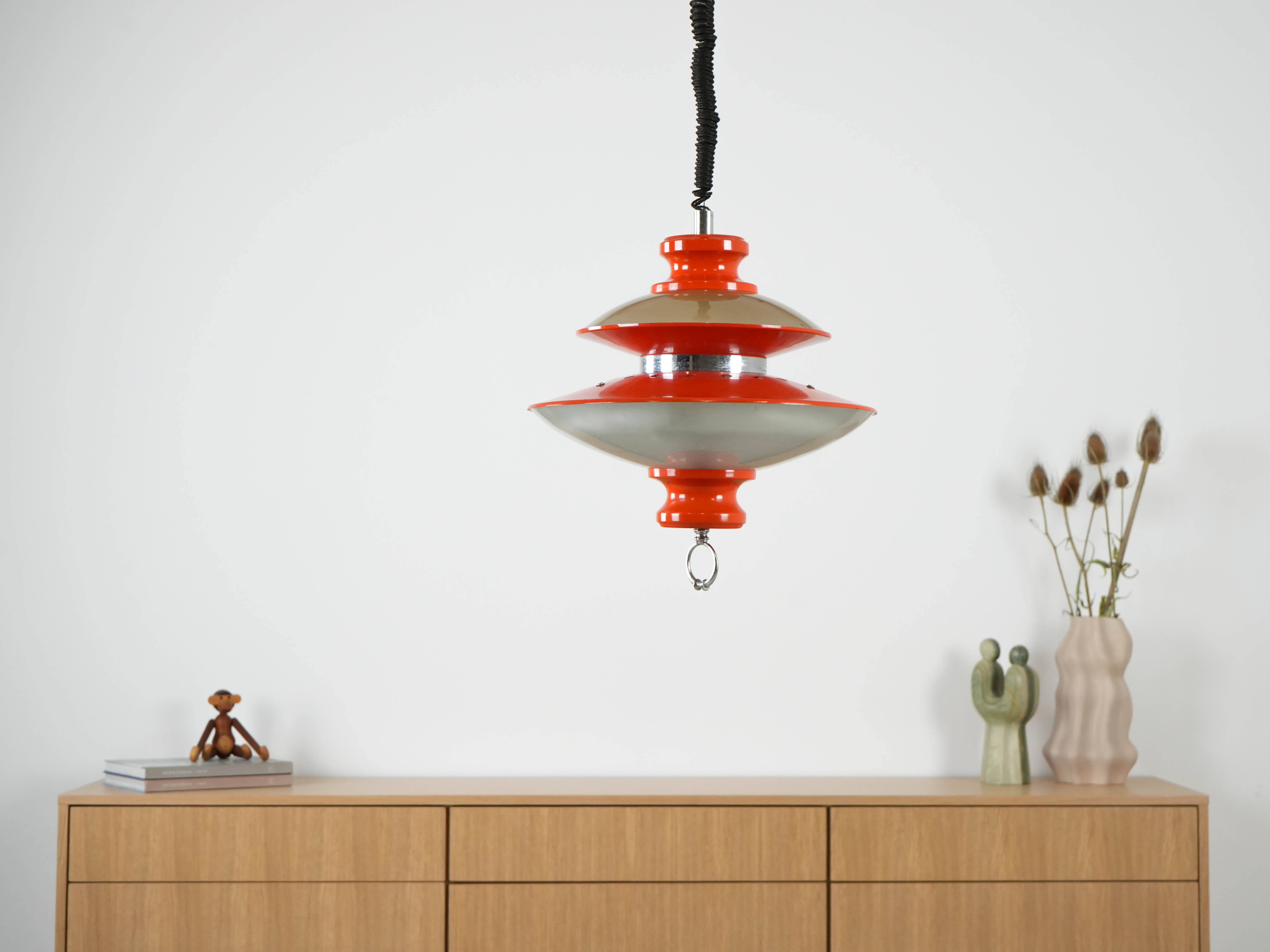 Hanging lamp Metal Orange 1970s