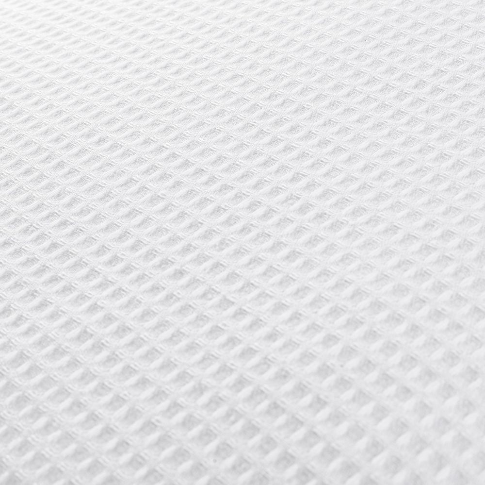 Kissen und Decken Set aus Waffelpiqué 100% Baumwolle Weiß 