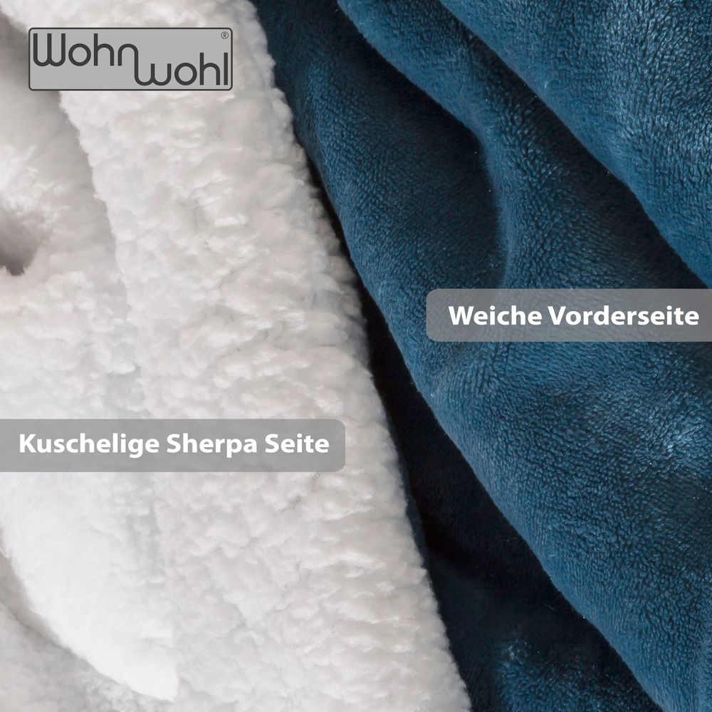Wohndecke Sherpa Petrol