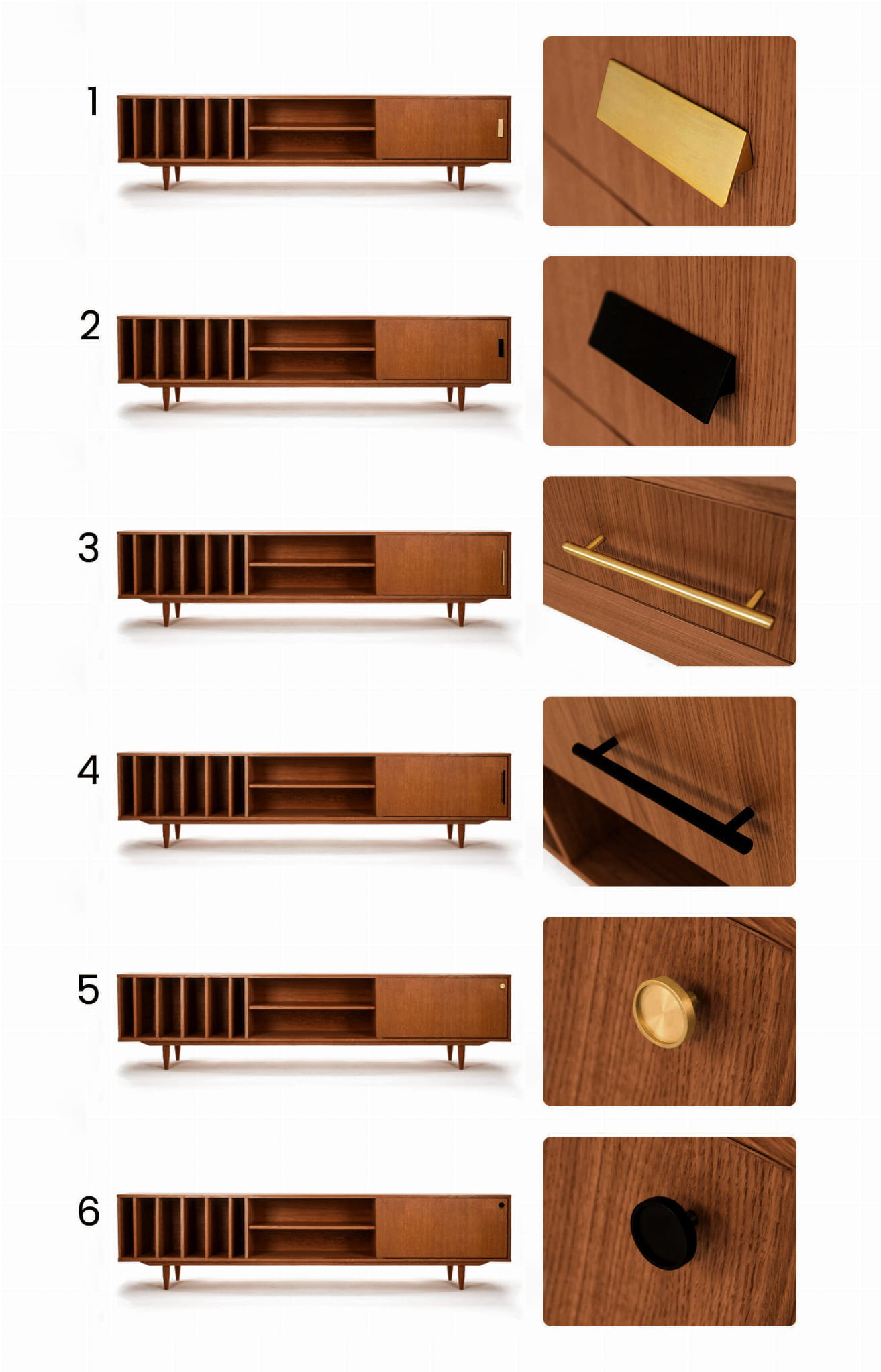 T-S18P Sideboard Holz Braun