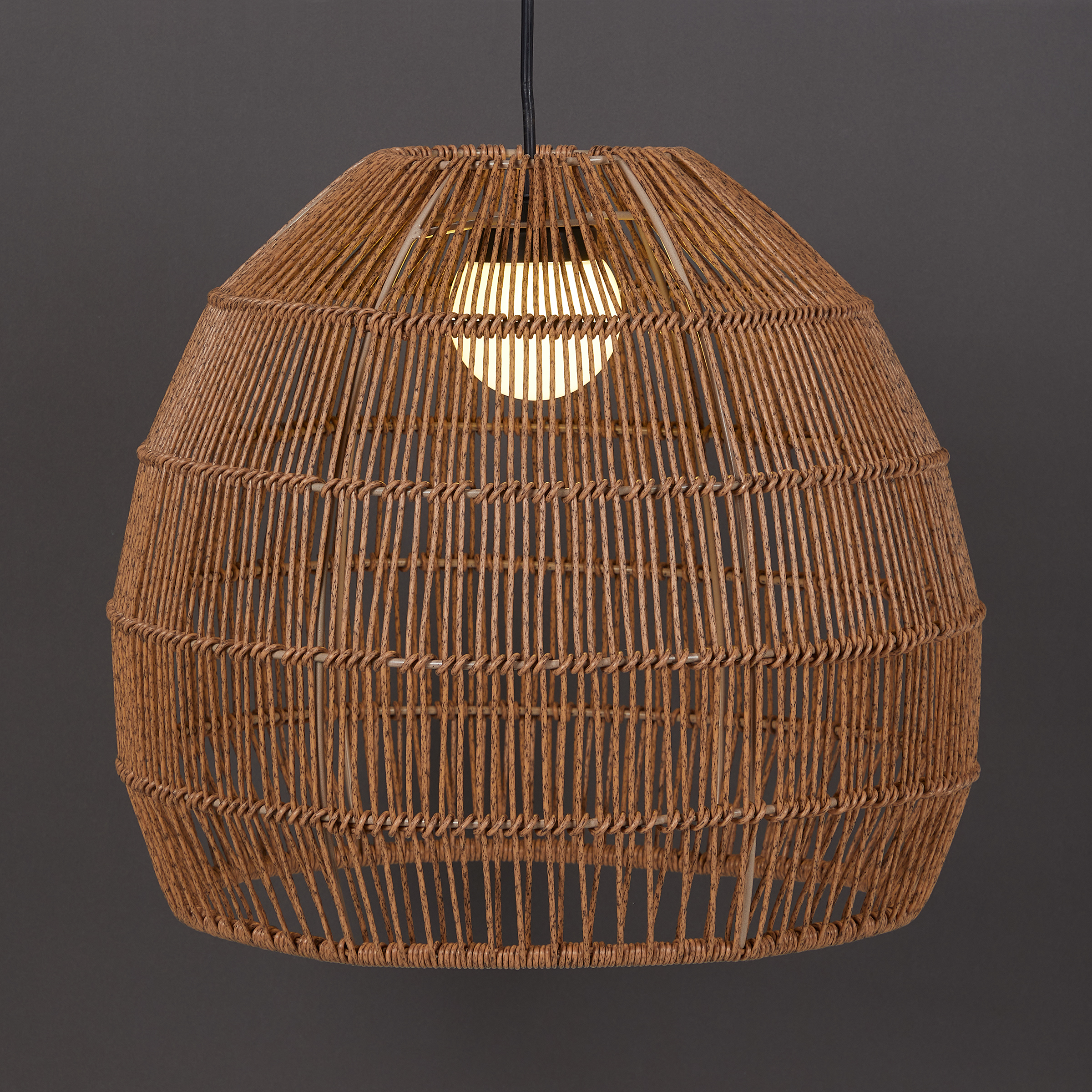 SOLANA Solar Hängeleuchte Polyethylen Stahl Beige 