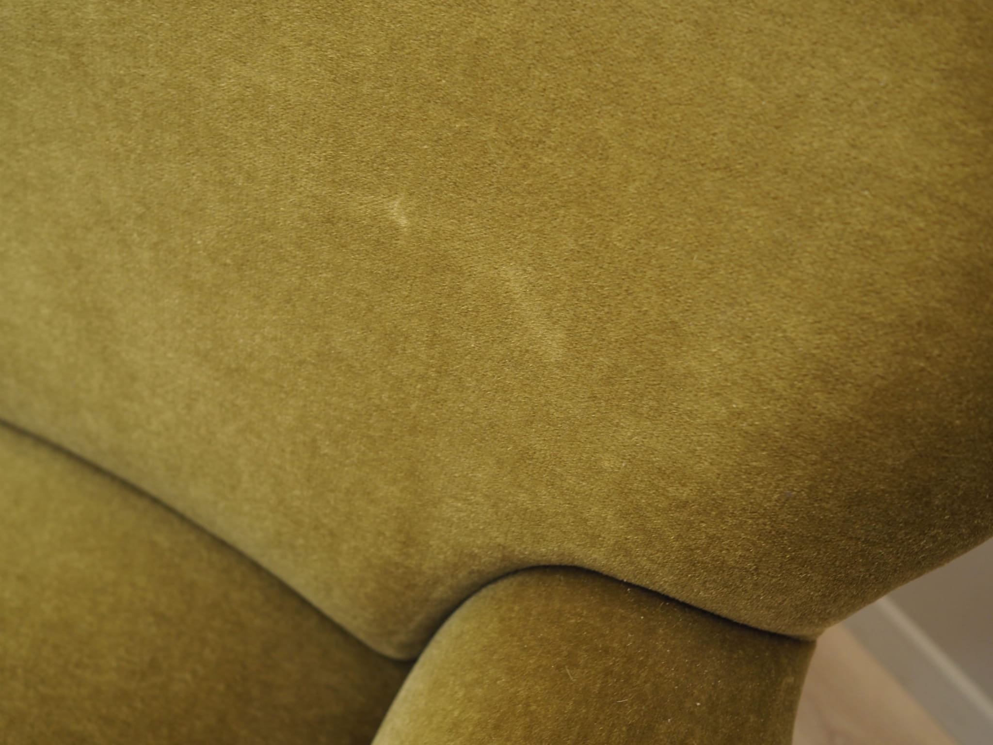 4-Sitzer Sofa Velours Grün 1960er Jahre