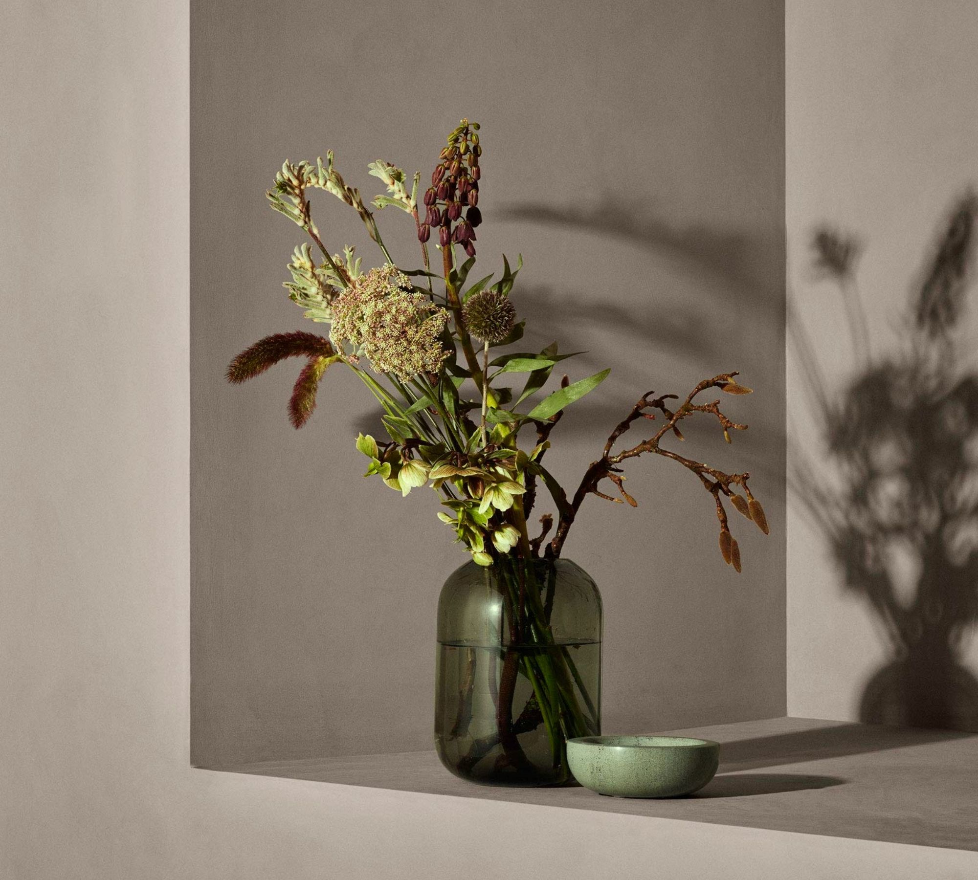 Ovalo Vase Glas Grün Ø 12 cm 65818