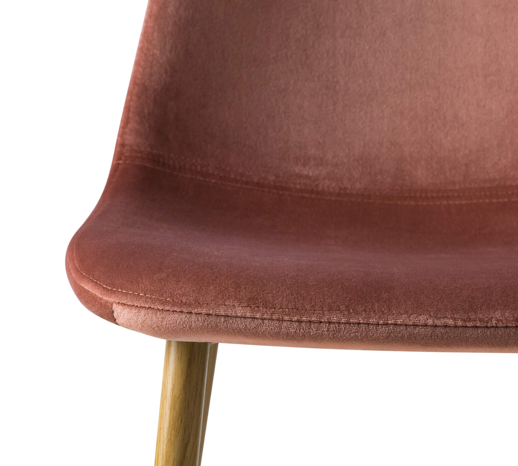 2x Polsterstuhl Samt Metall Rosa